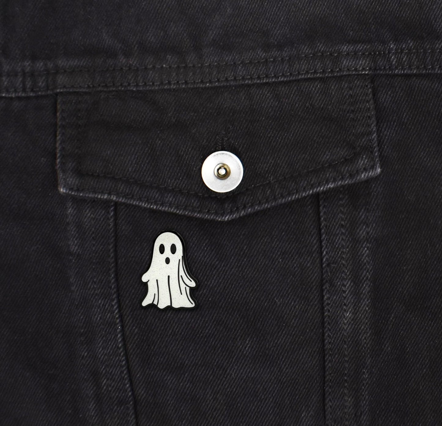 Ghost Glitter Enamel Pin - Clayton Jewelry Labs