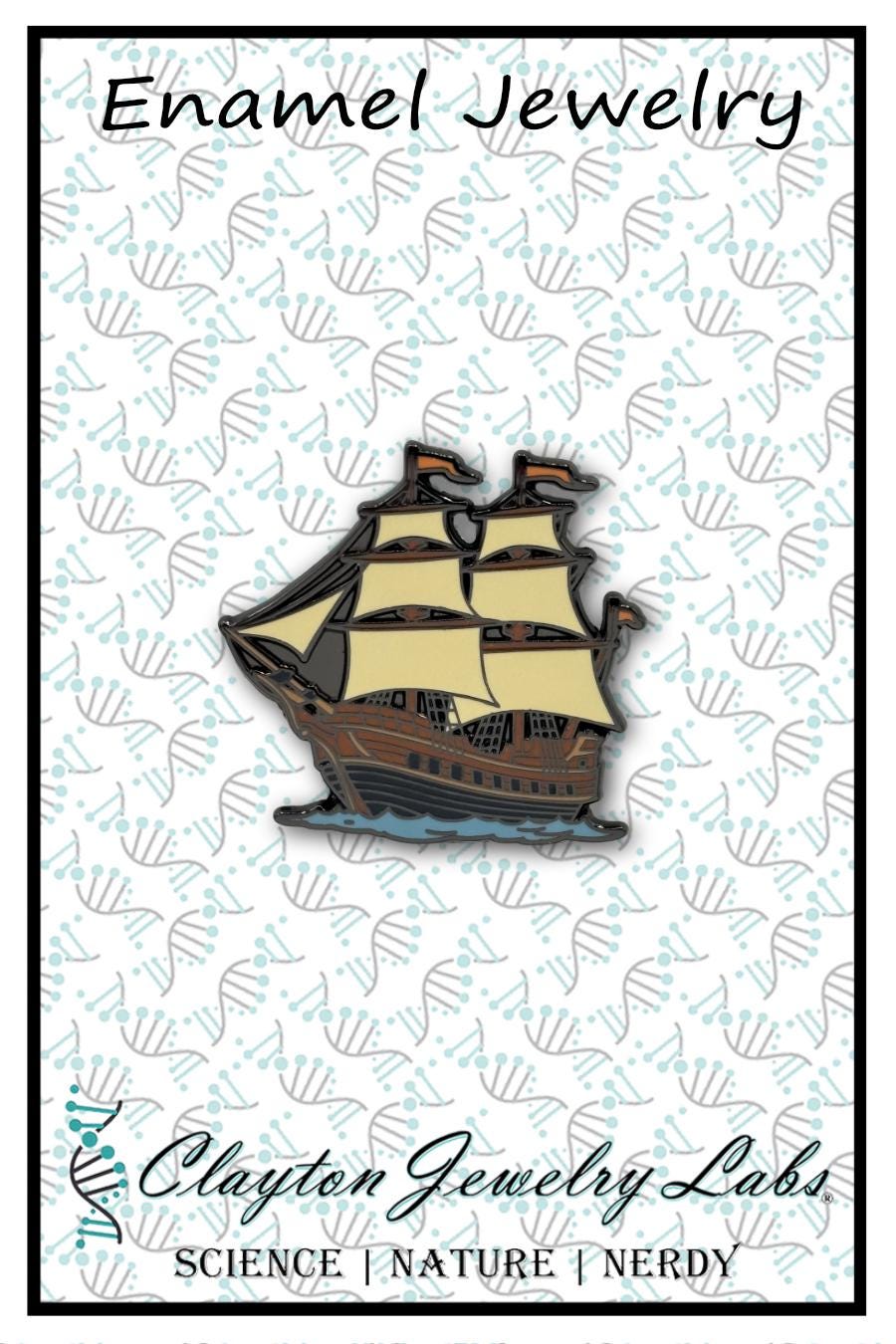 Sailing Ship Enamel Pin - Clayton Jewelry Labs