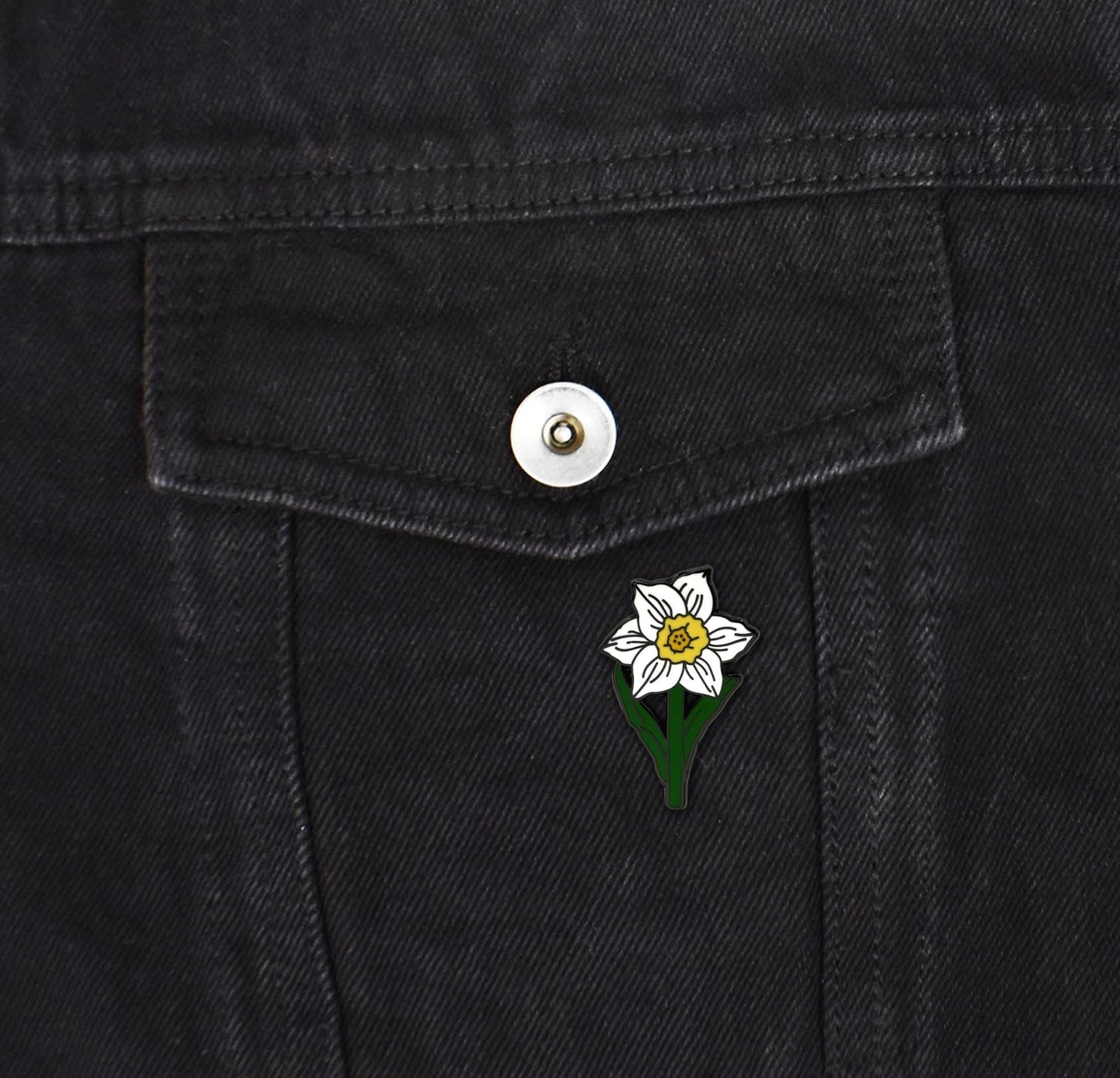 Daffodil Flower Enamel Pin - Clayton Jewelry Labs