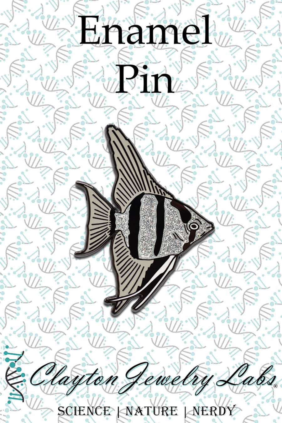 Angelfish Hard Enamel Pin | Clayton Jewelry Labs