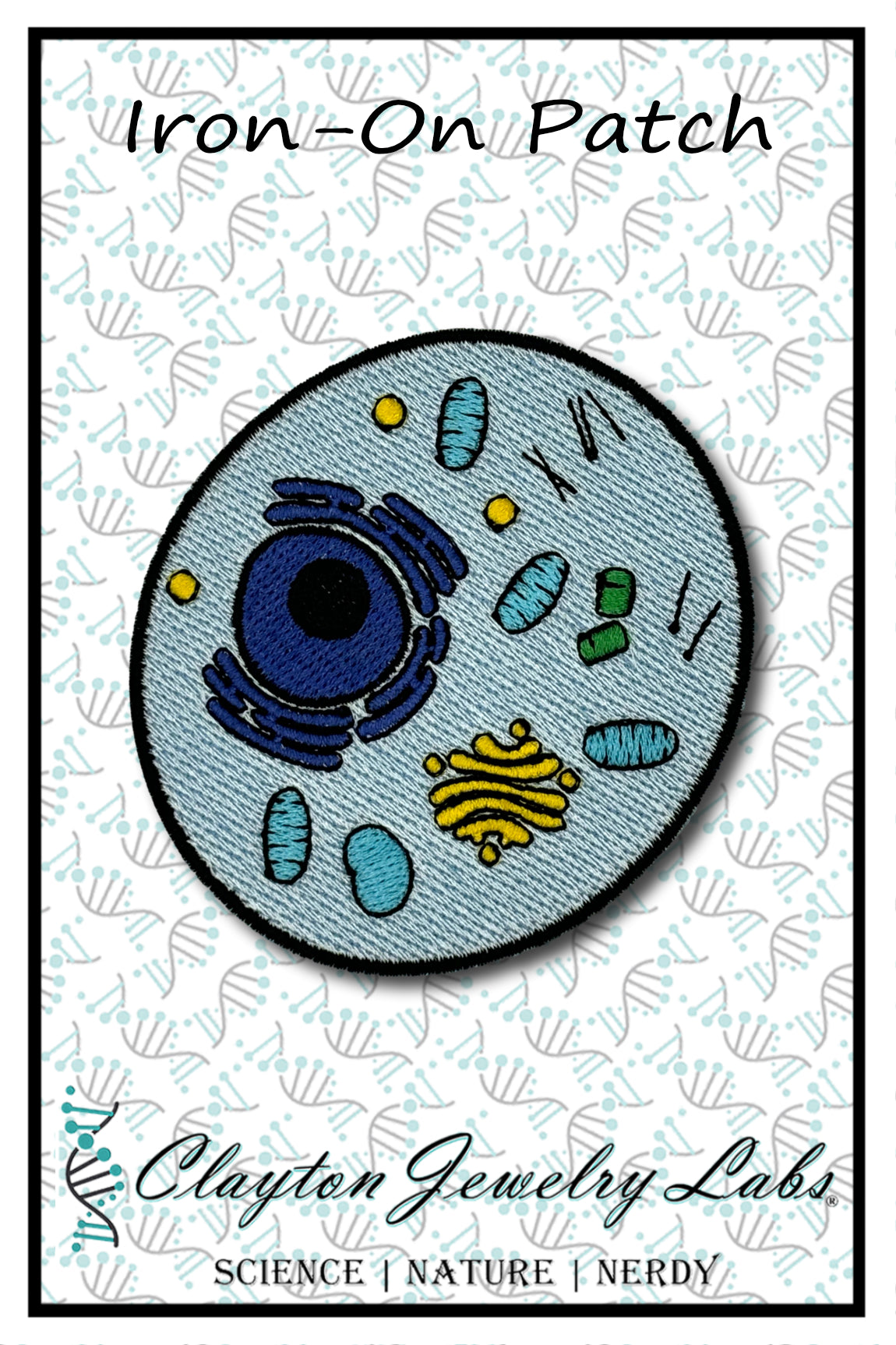 Animal Cell Embroidered Iron-on Patch | Clayton Jewelry Labs