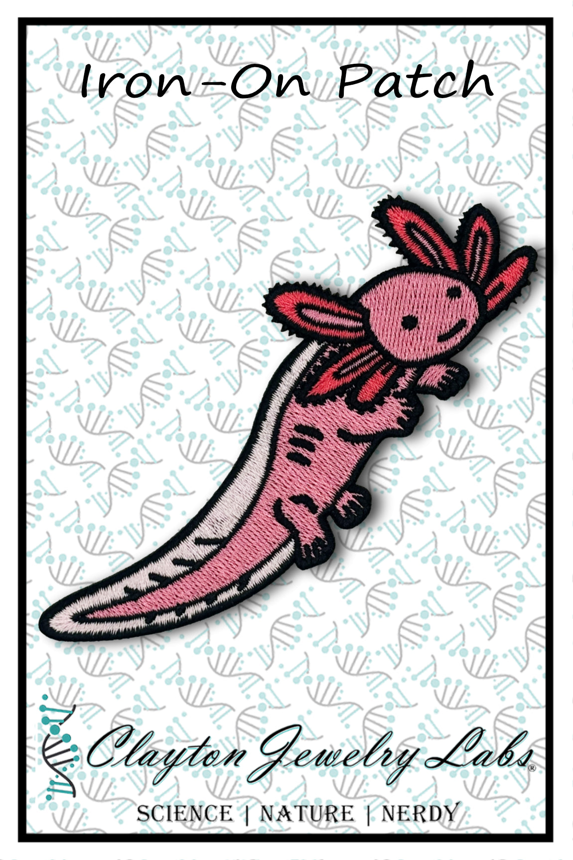 Axolotl Embroidered Iron-on Patch