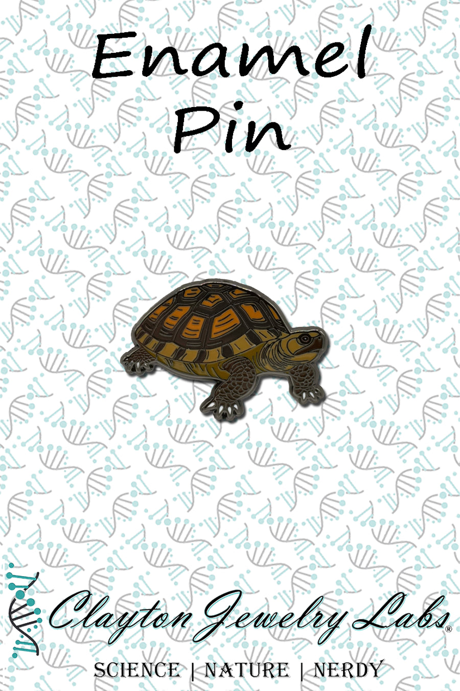 Box Turtle Enamel Pin | Clayton Jewelry Labs
