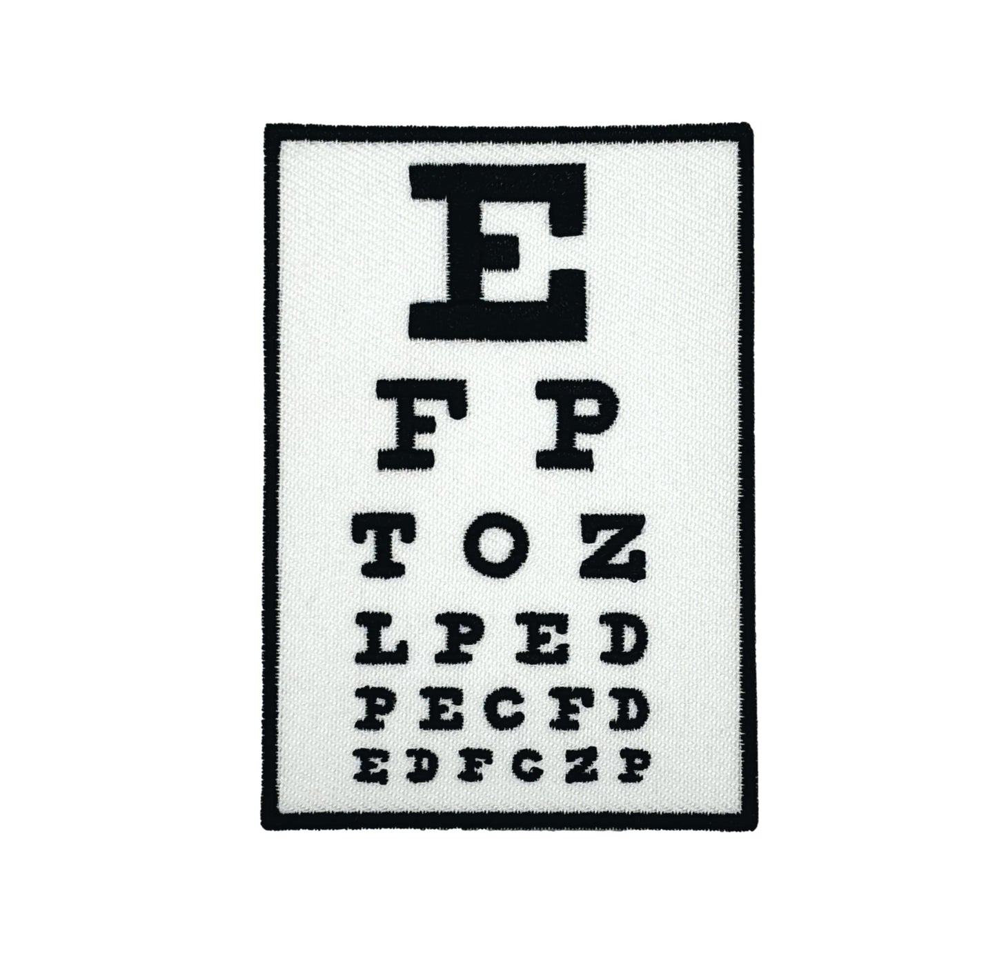 Eye Exam Chart Embroidered Iron-on Patch | Clayton Jewelry Labs