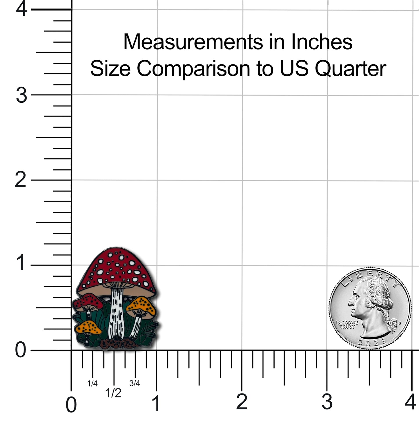 Fantasy Mushrooms Enamel Pin
