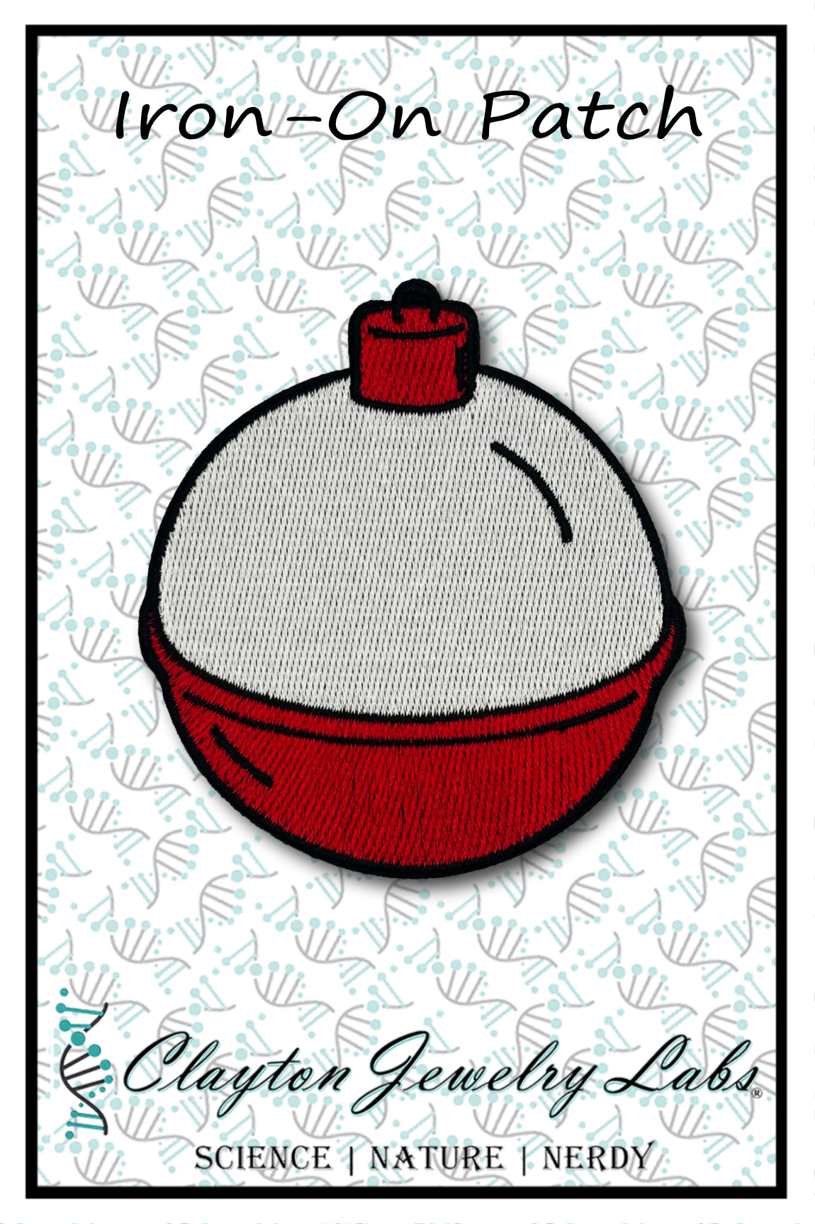 Fishing Bobber Embroidered Iron-on Patch | Clayton Jewelry Labs