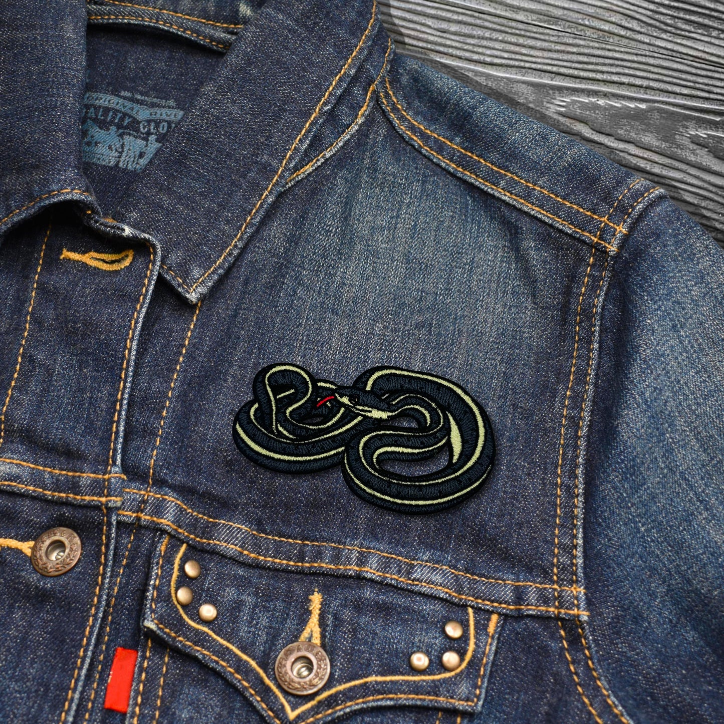 Garter Snake Embroidered Iron-on Patch | Clayton Jewelry Labs