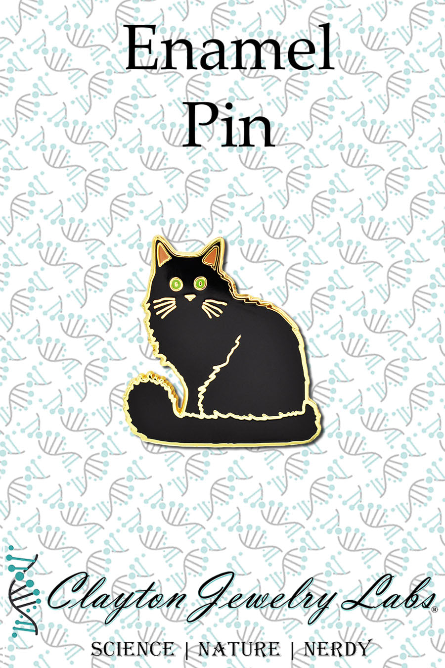 Black Cat Enamel Pin | Clayton Jewelry Labs