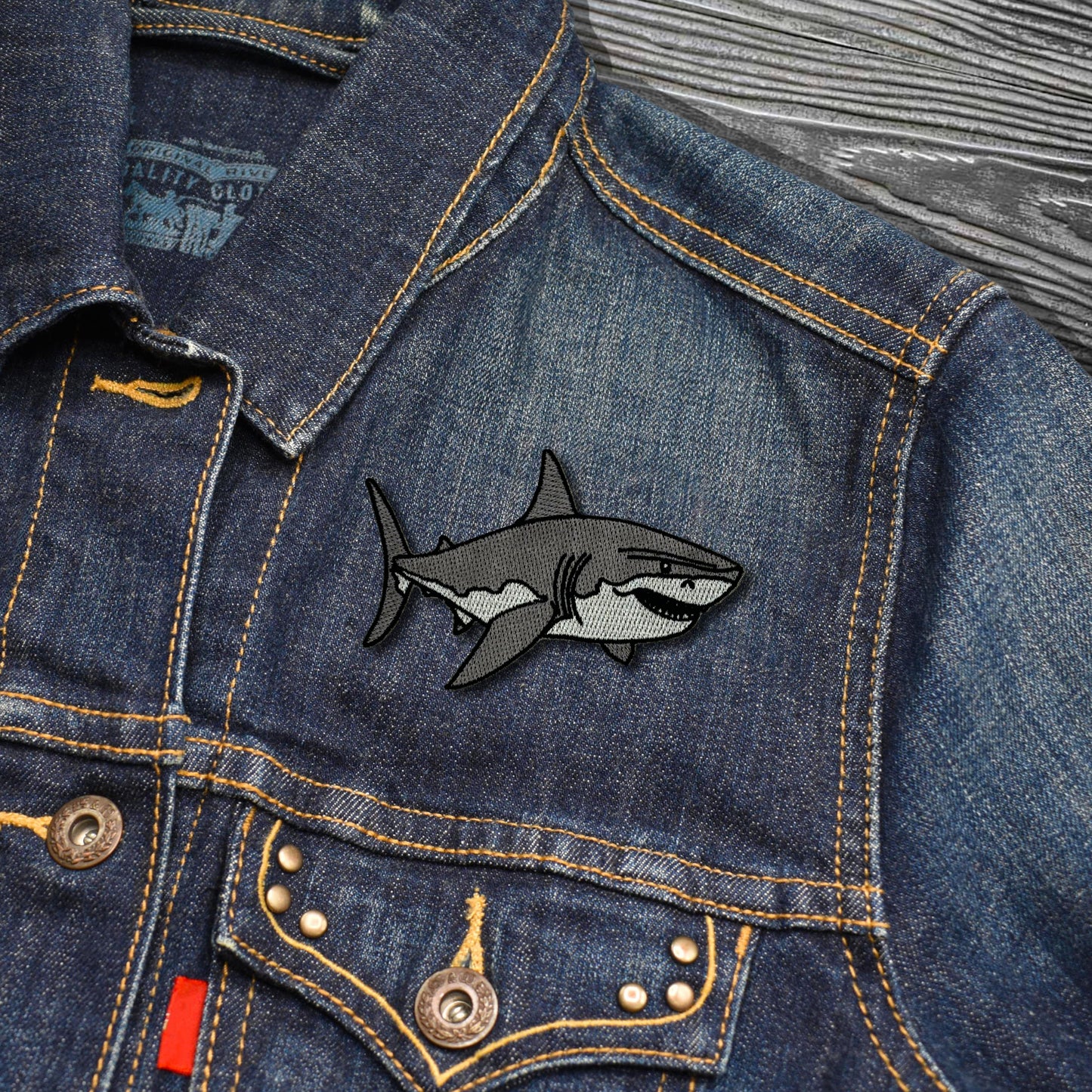 Great White Shark Embroidered Iron-on Patch | Clayton Jewelry Labs