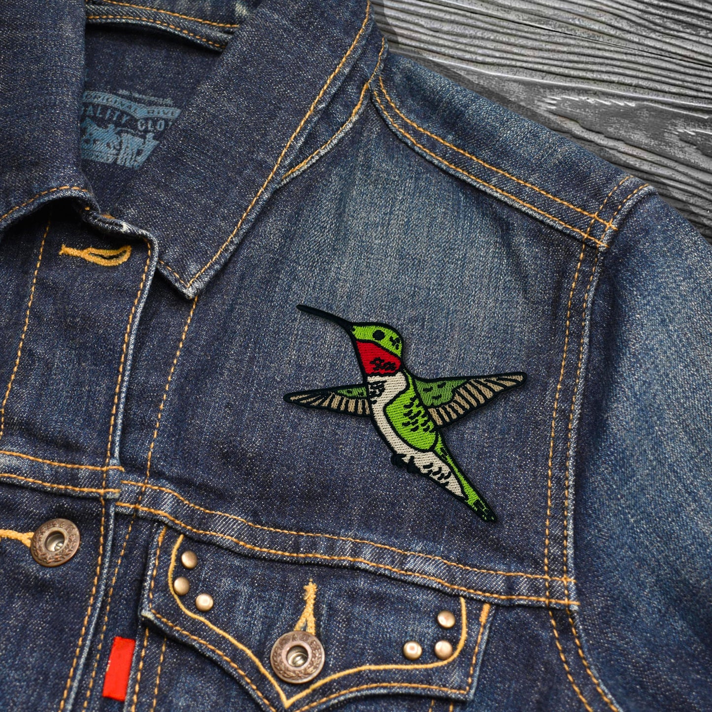 Hummingbird Embroidered Iron-on Patch | Clayton Jewelry Labs