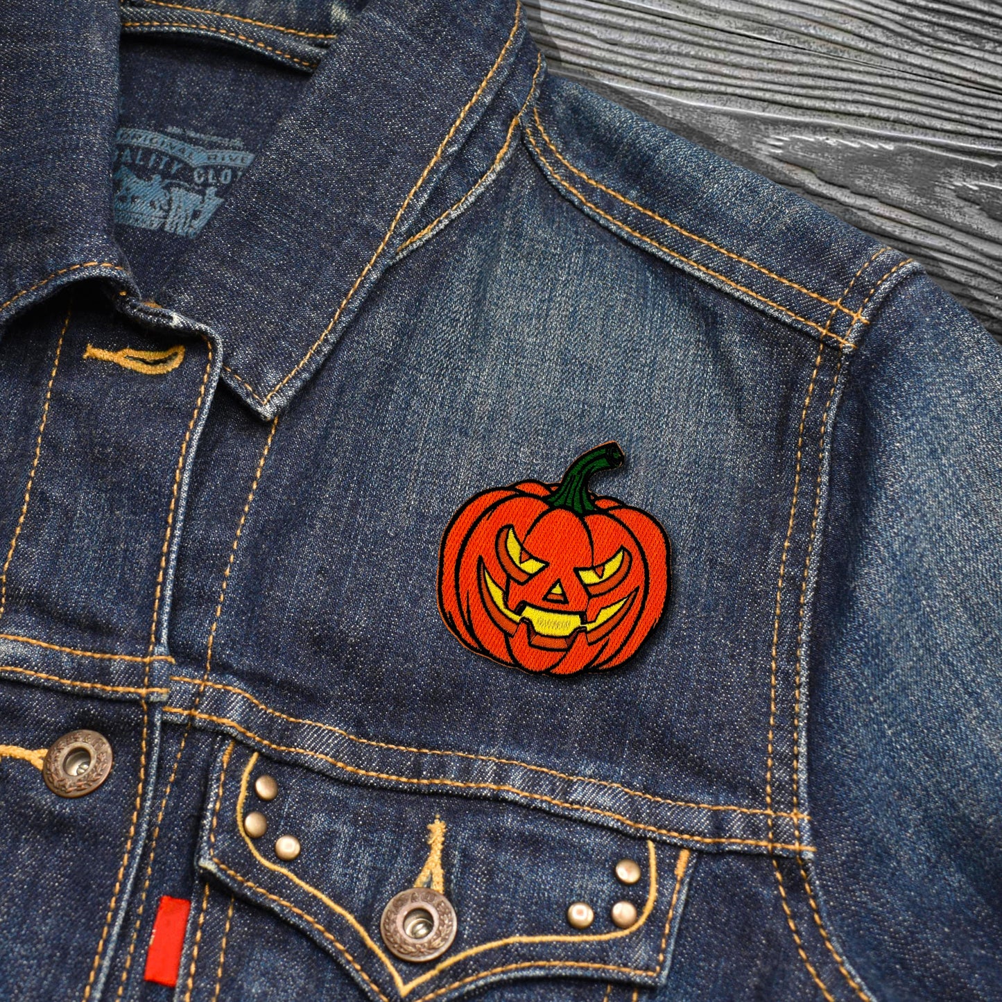 Jack-O-Lantern Embroidered Iron-on Patch | Clayton Jewelry Labs