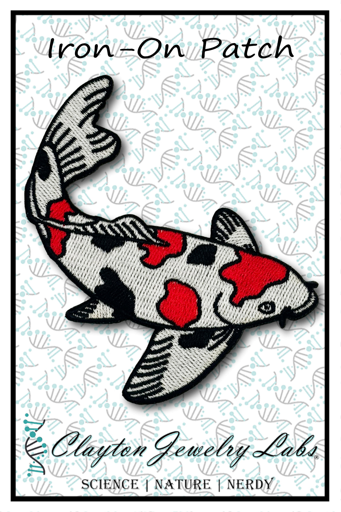 Koi Fish Embroidered Iron-on Patch | Clayton Jewelry Labs