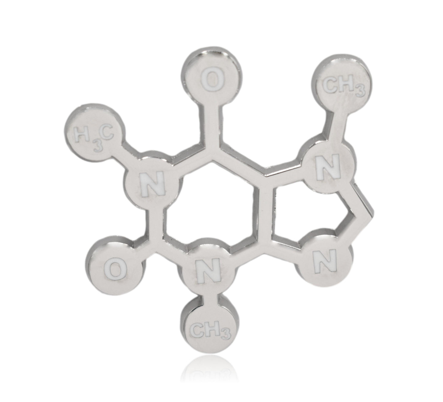 Caffeine Molecule Enamel Pin | Clayton Jewelry Labs