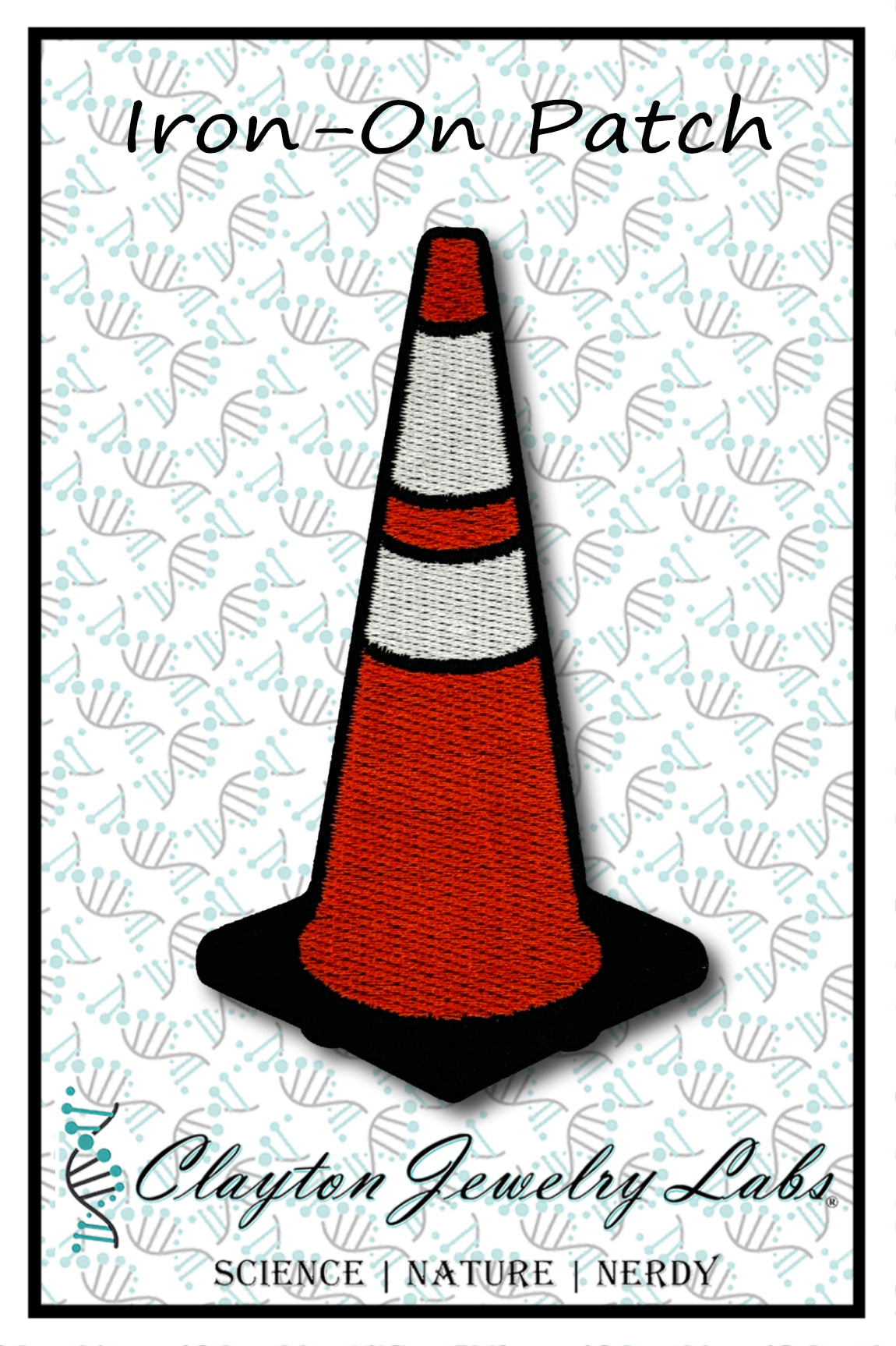 Traffic Cone Embroidered Iron-on Patch | Clayton Jewelry Labs