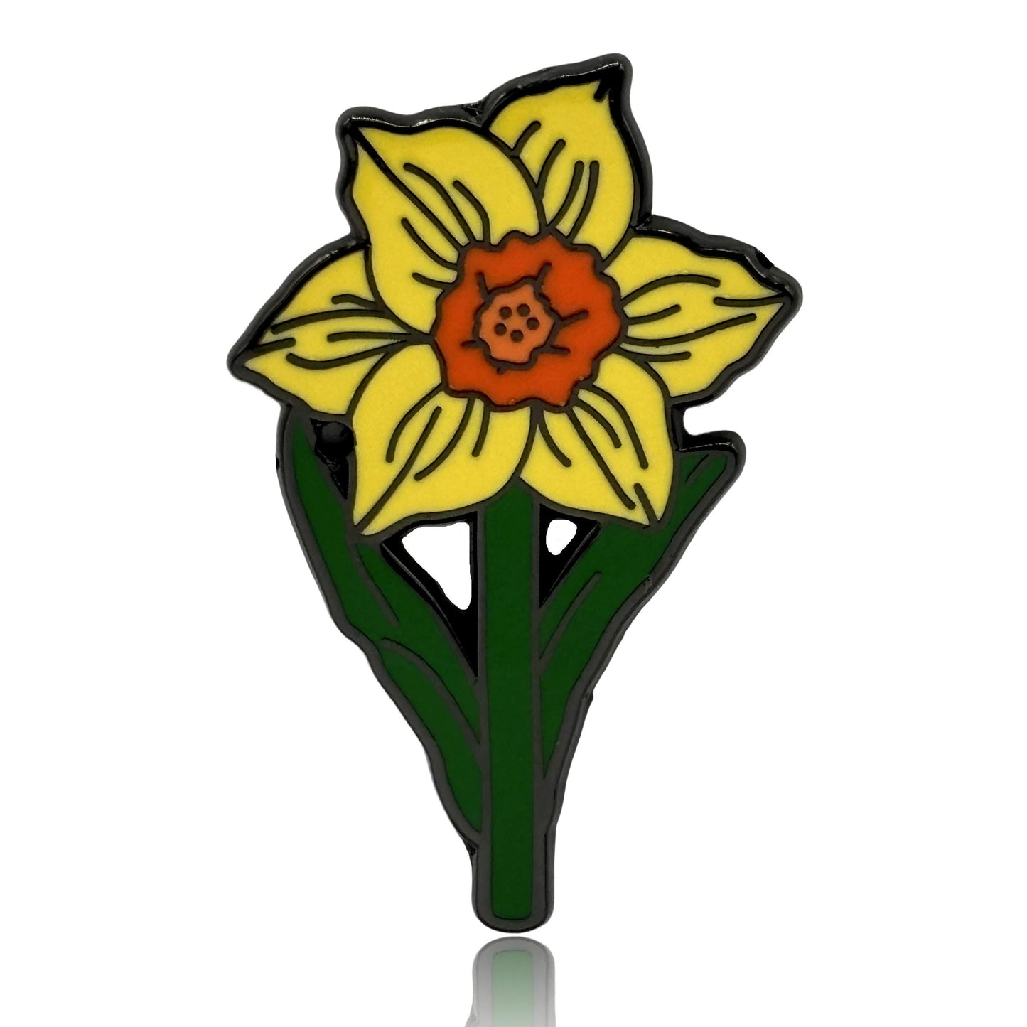 Daffodil Flower Enamel Pin - Clayton Jewelry Labs