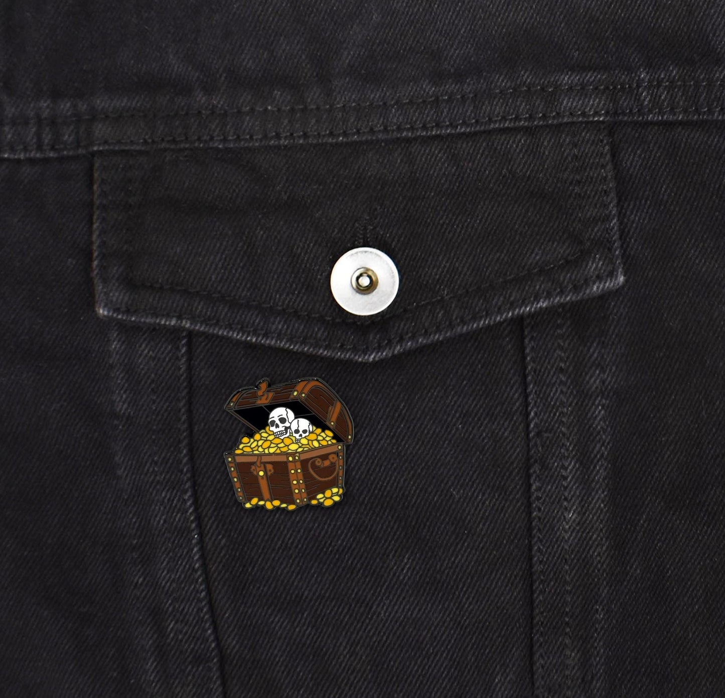 Pirate Treasure Chest Enamel Pin - Clayton Jewelry Labs