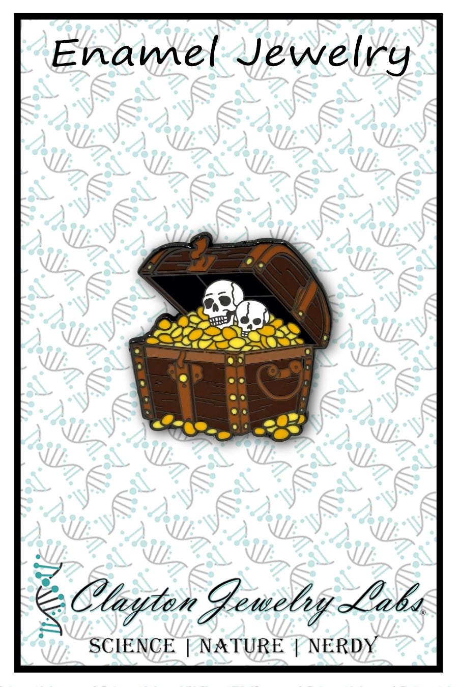 Pirate Treasure Chest Enamel Pin - Clayton Jewelry Labs