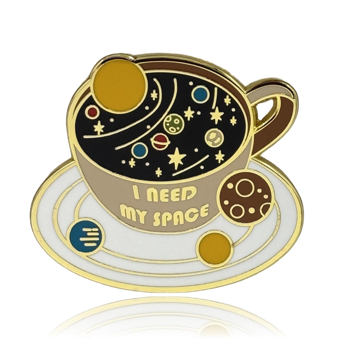 Space Coffee Mug I Need My Space Enamel Pin - Clayton Jewelry Labs