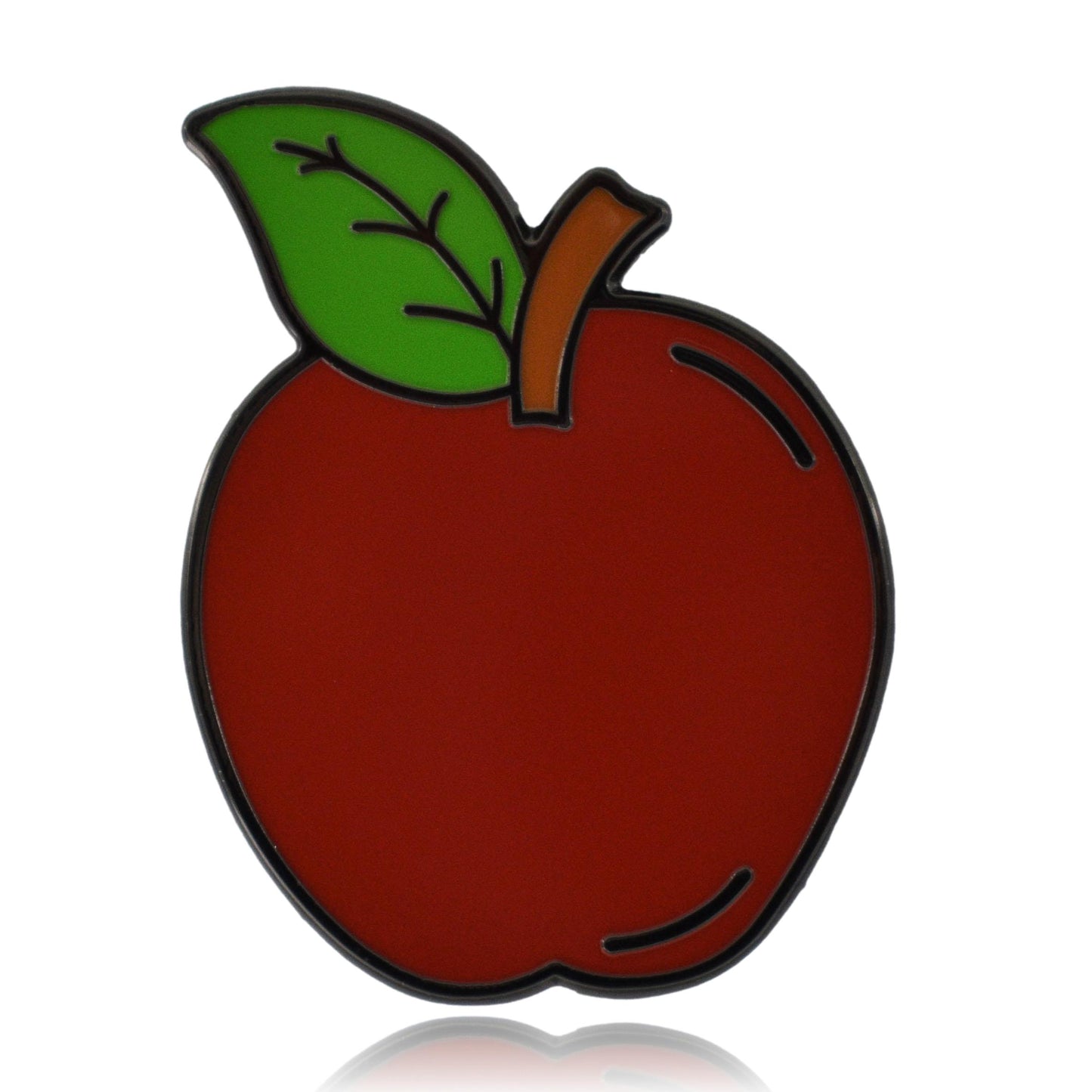 Black Red Apple Hard Enamel Pin | Clayton Jewelry Labs