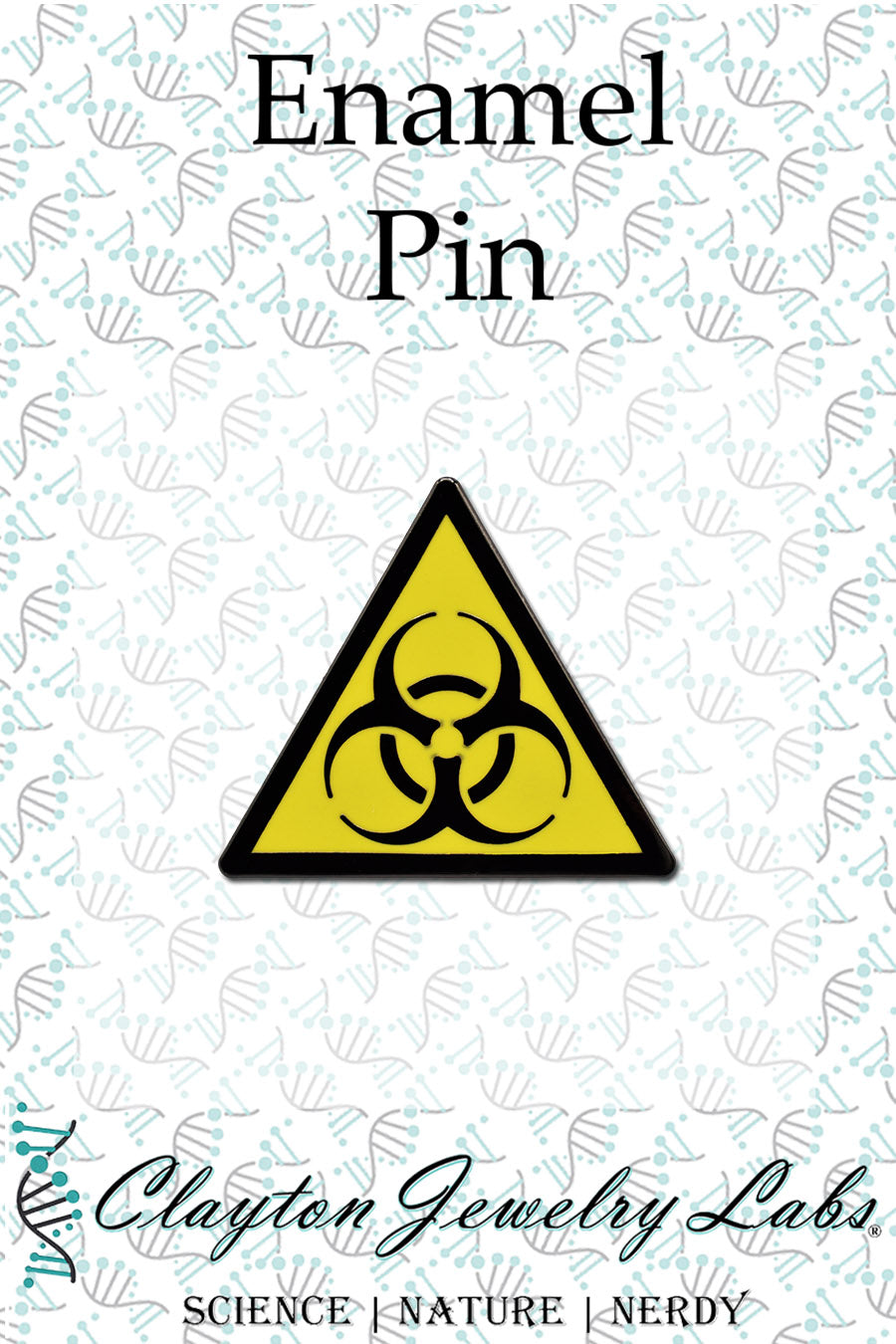 Biohazard Safety Warning Hard Enamel Pin