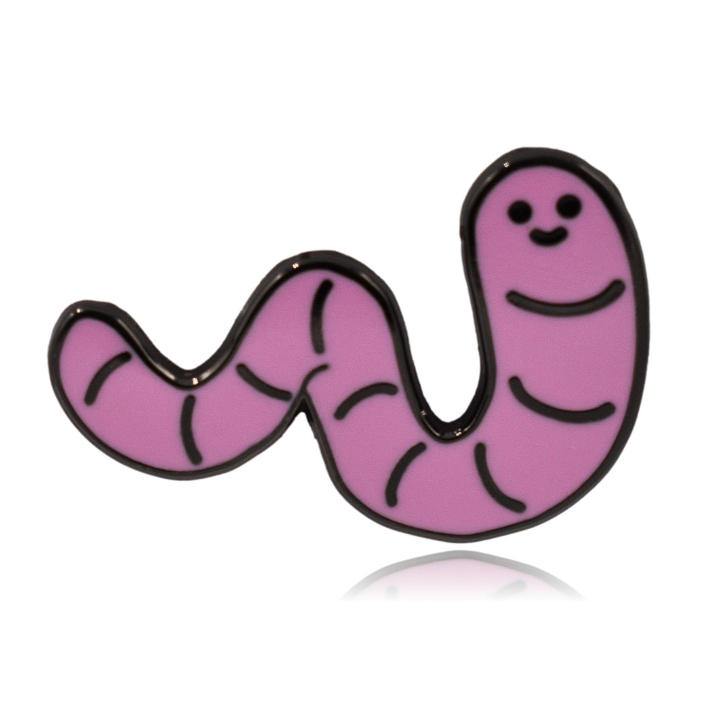 Cartoon Earthworm Hard Enamel Pin | Clayton Jewelry Labs