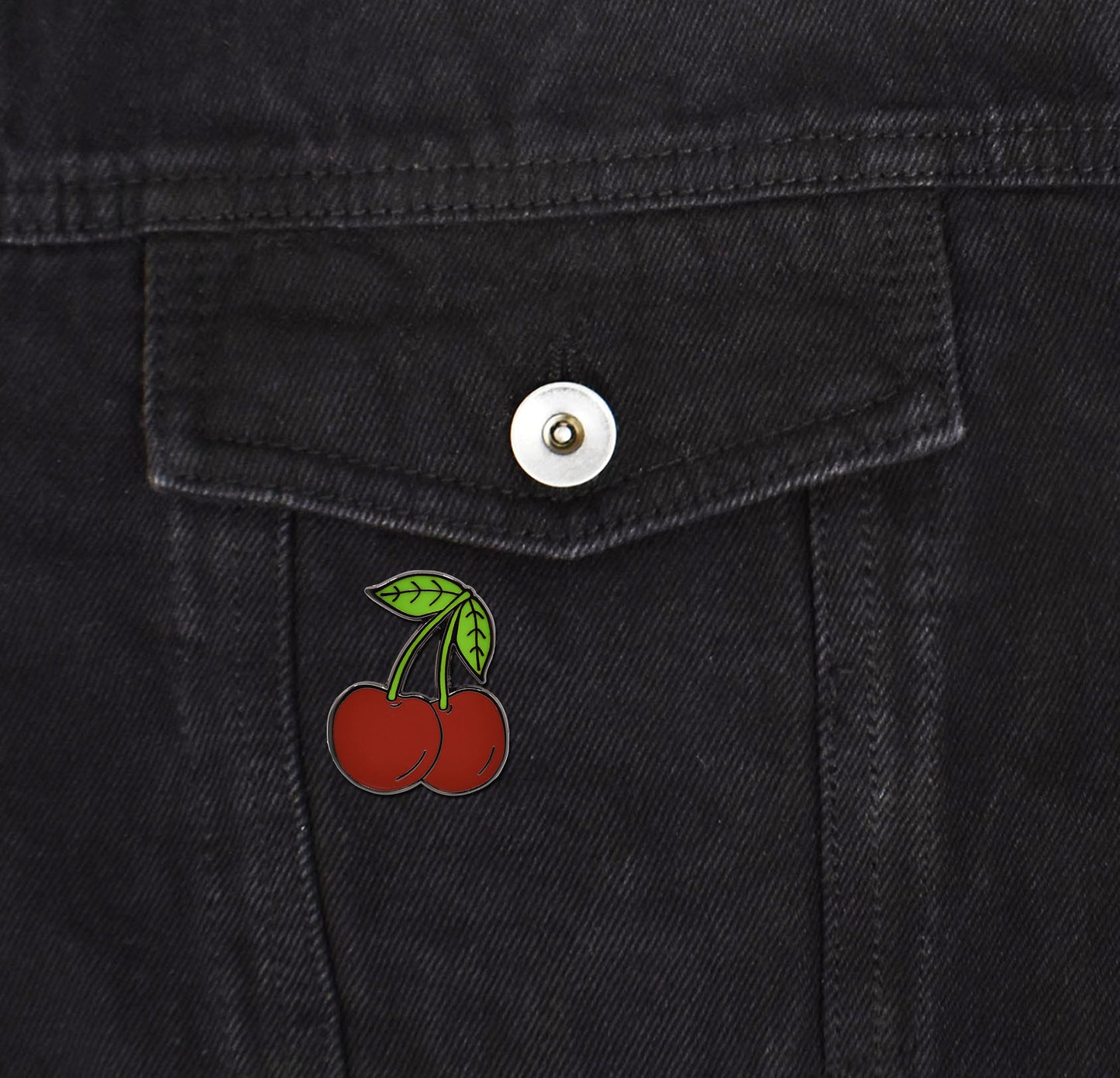 Red Cherry Hard Enamel Pin | Clayton Jewelry Labs