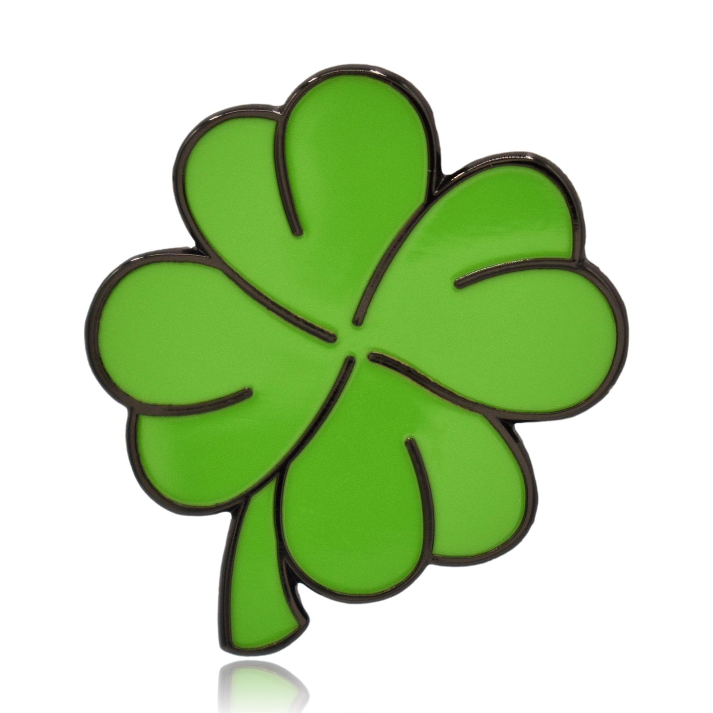 Four Leaf Clover Saint Patrick's Day Hard Enamel Pin | Clayton Jewelry Labs