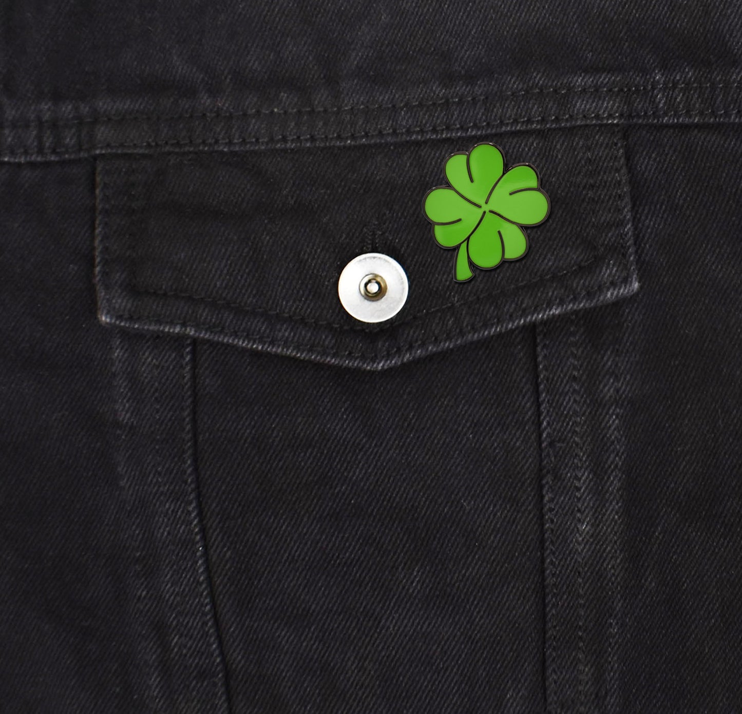 Four Leaf Clover Saint Patrick's Day Hard Enamel Pin | Clayton Jewelry Labs