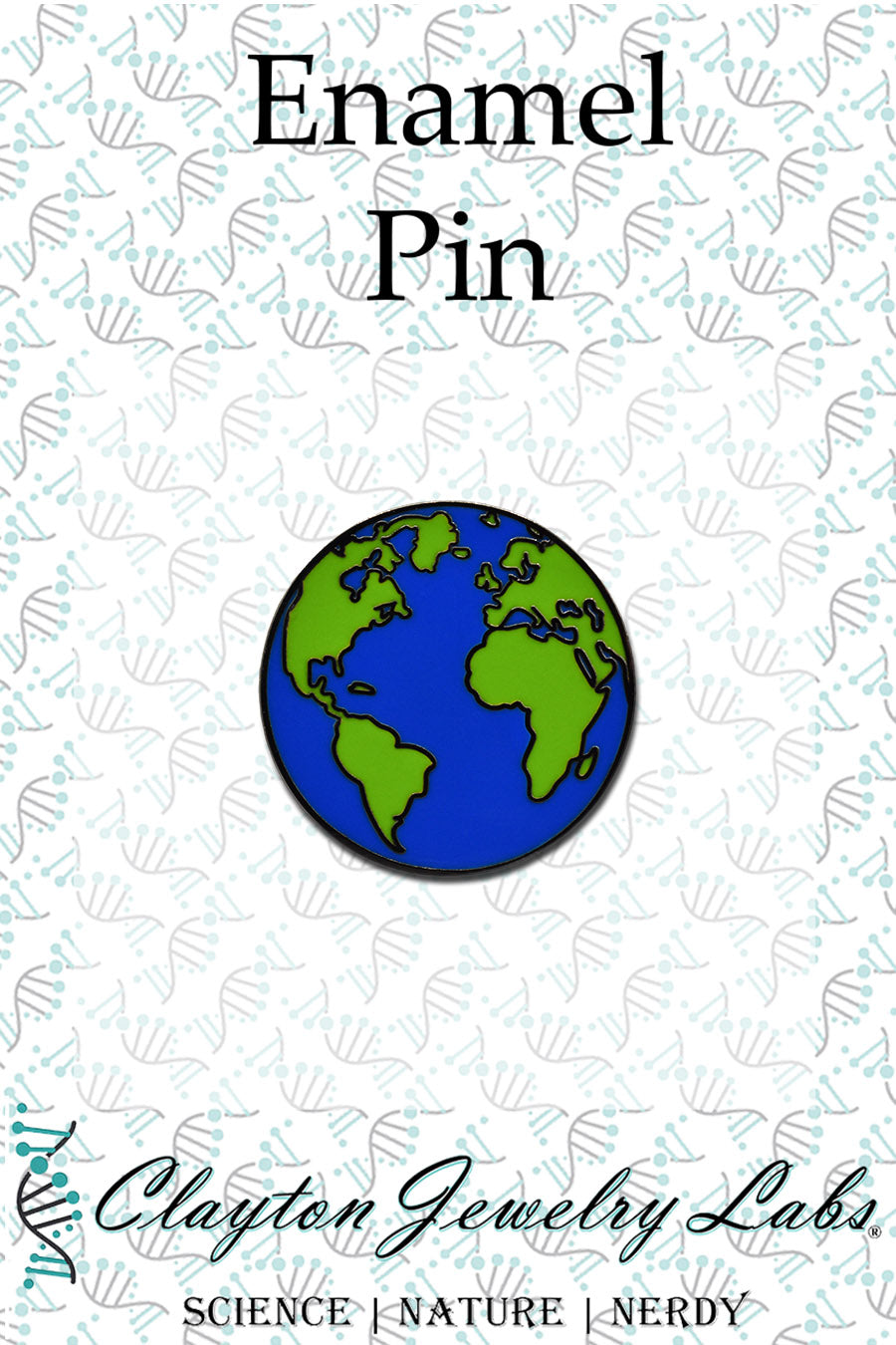 Black Planet Earth Hard Enamel Pin - Clayton Jewelry Labs
