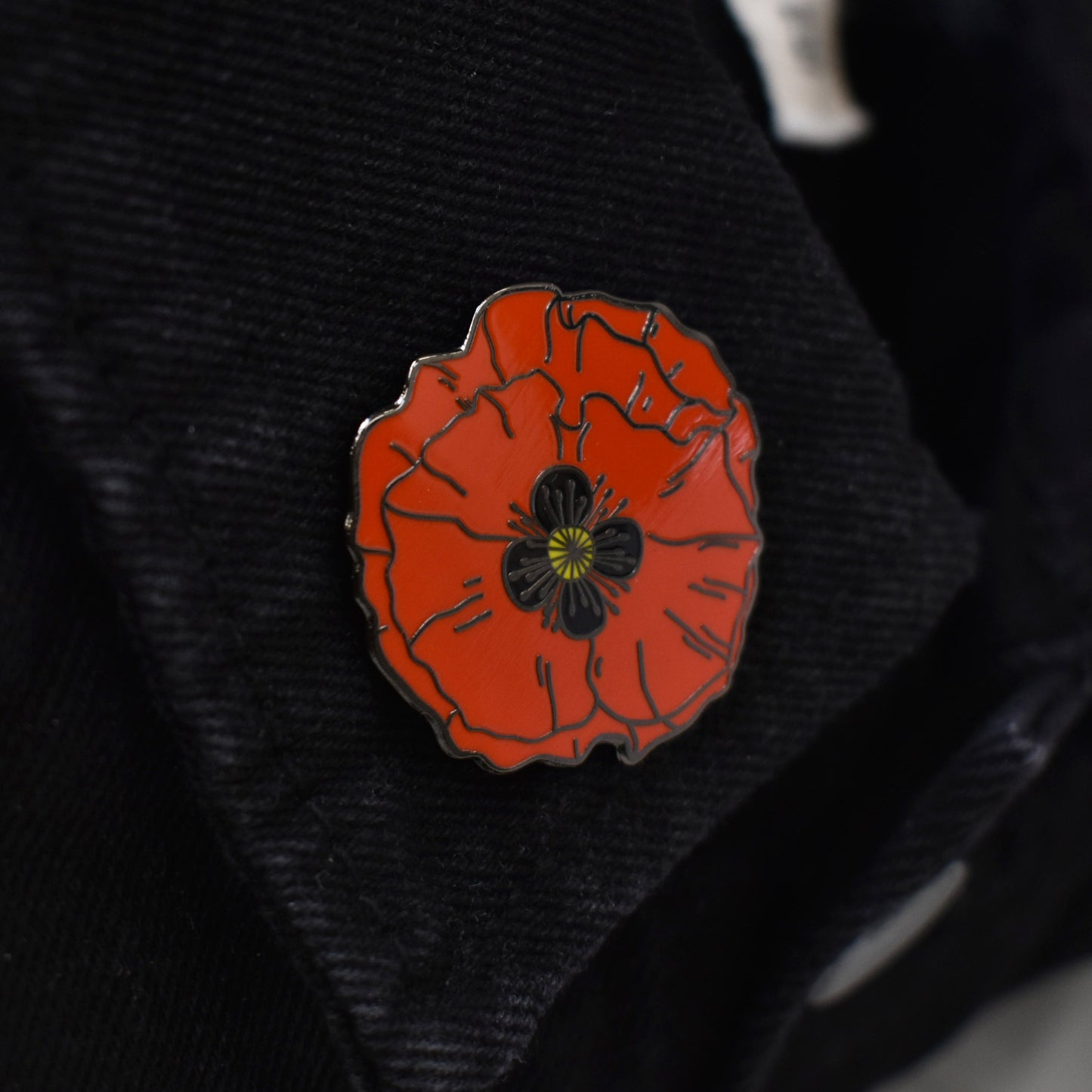 Red Poppy Flower Hard Enamel Lapel Pin
