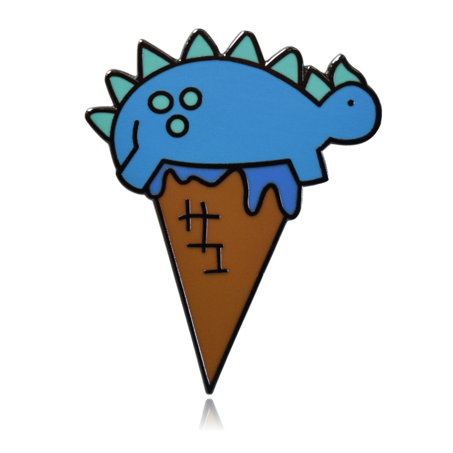 Dinocone Dinosaur Stegosaurus Hard Enamel Lapel Pin