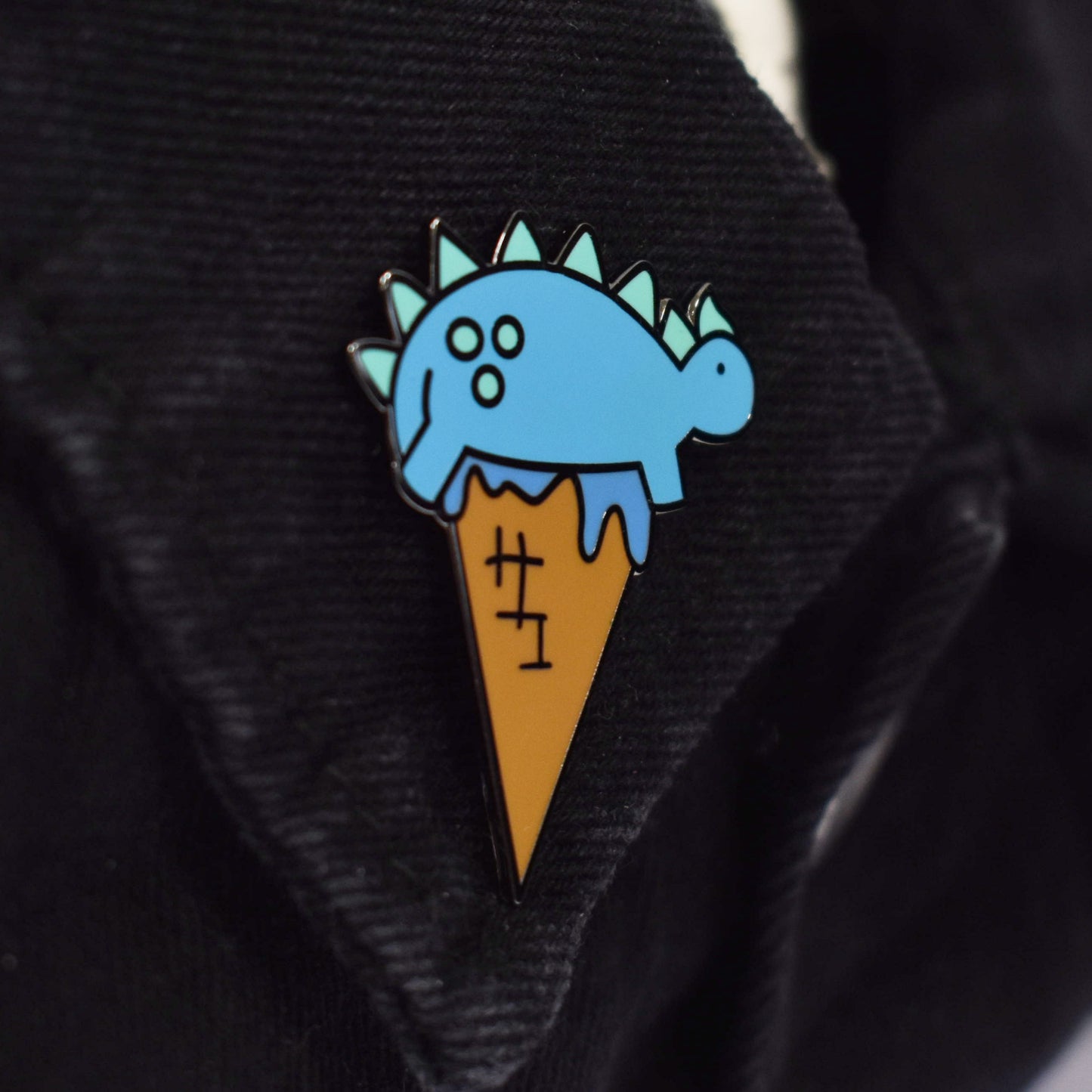Dinocone Dinosaur Stegosaurus Hard Enamel Lapel Pin