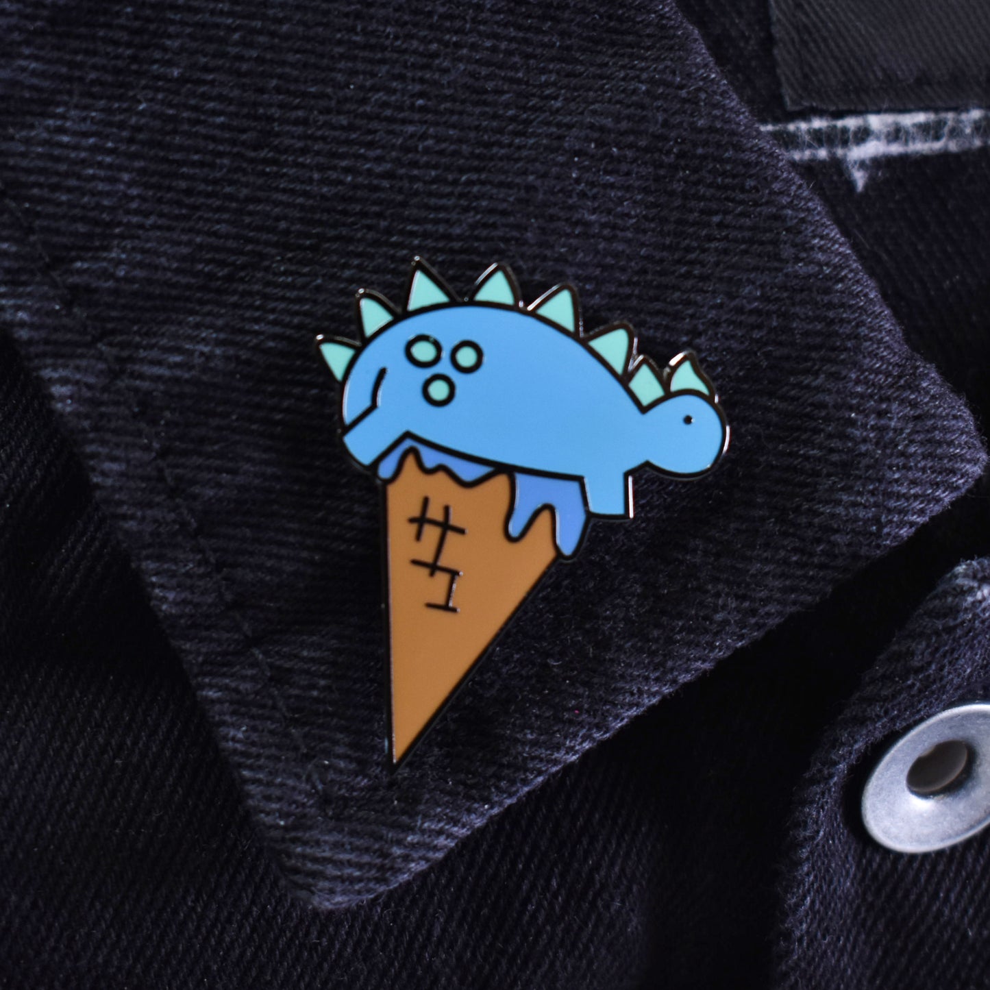 Dinocone Dinosaur Stegosaurus Hard Enamel Lapel Pin