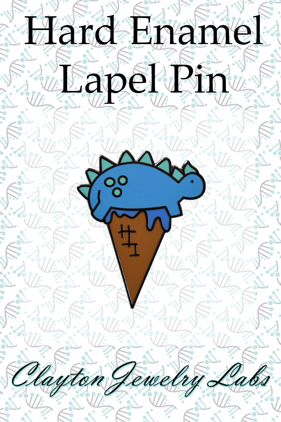 Dinocone Dinosaur Stegosaurus Hard Enamel Lapel Pin