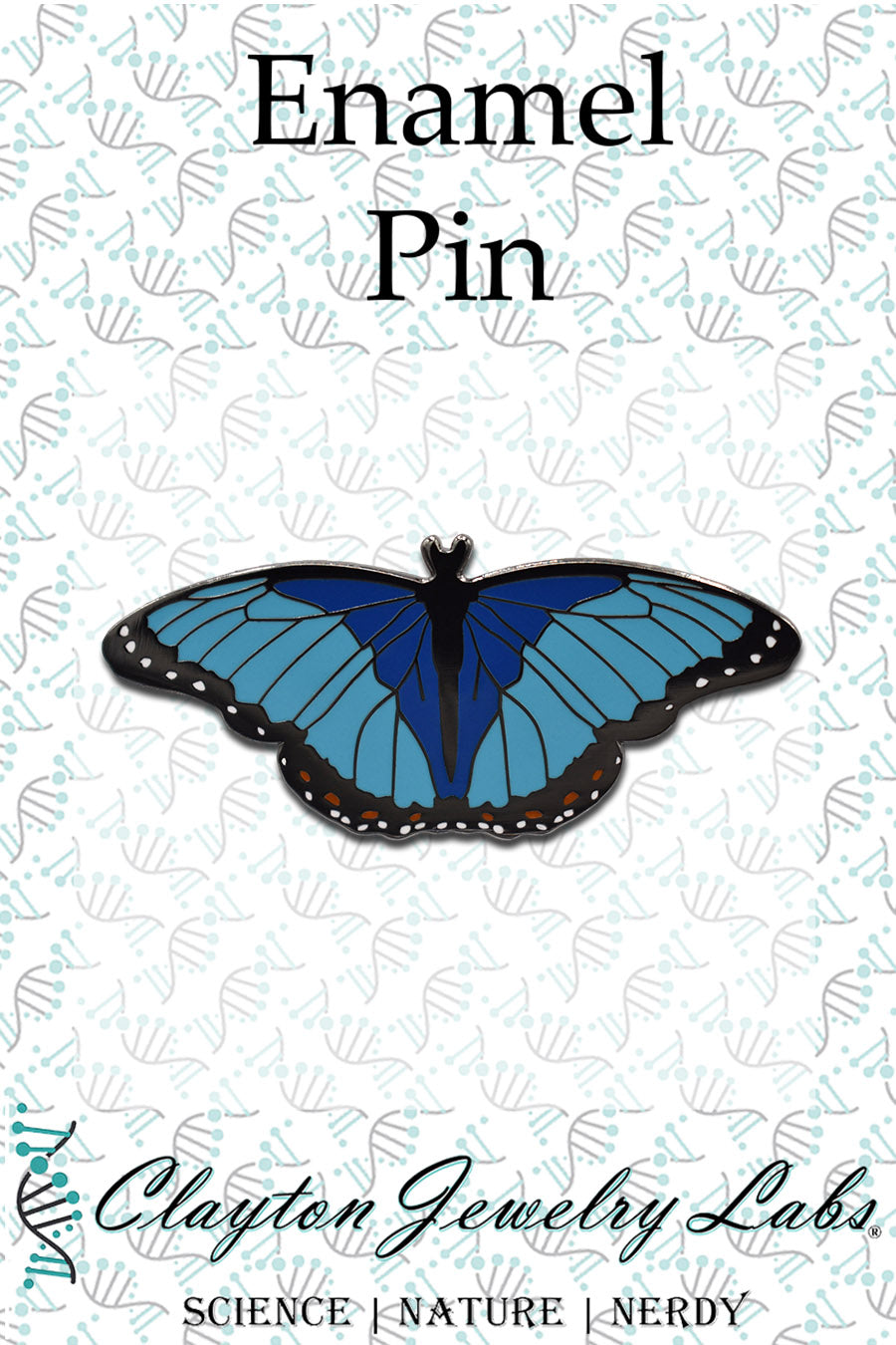 Blue Morpho Butterfly Hard Enamel Pin - Clayton Jewelry Labs