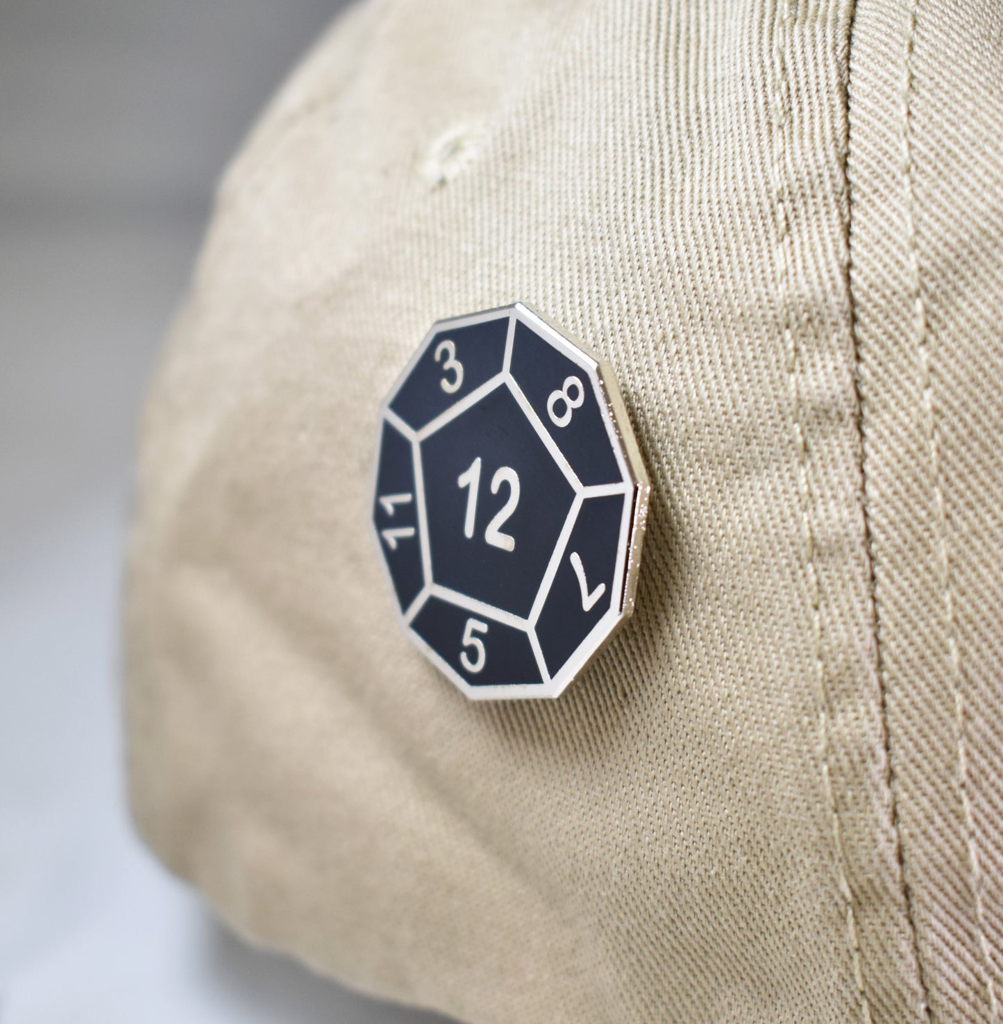 D12 Twelve-Sided Die Hard Enamel Lapel Pin