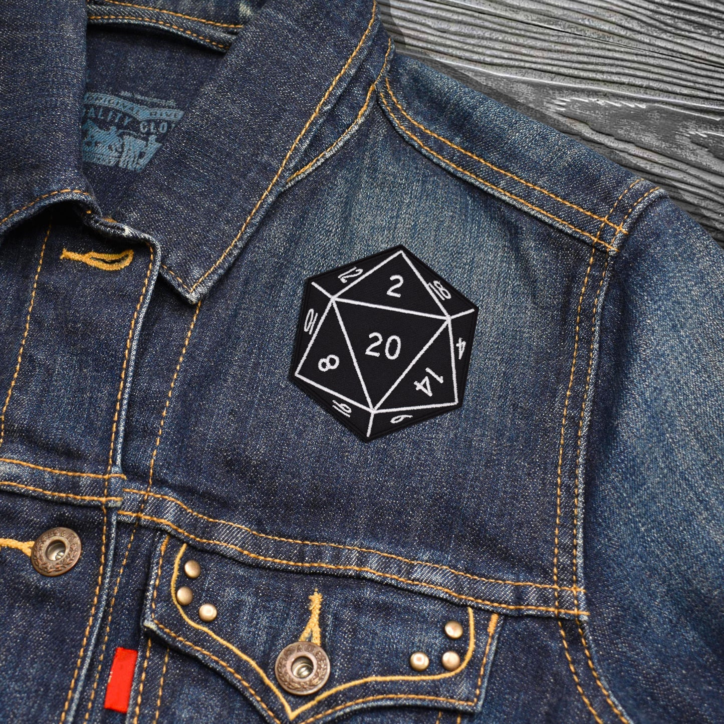 D20 Dice Iron-on Patch