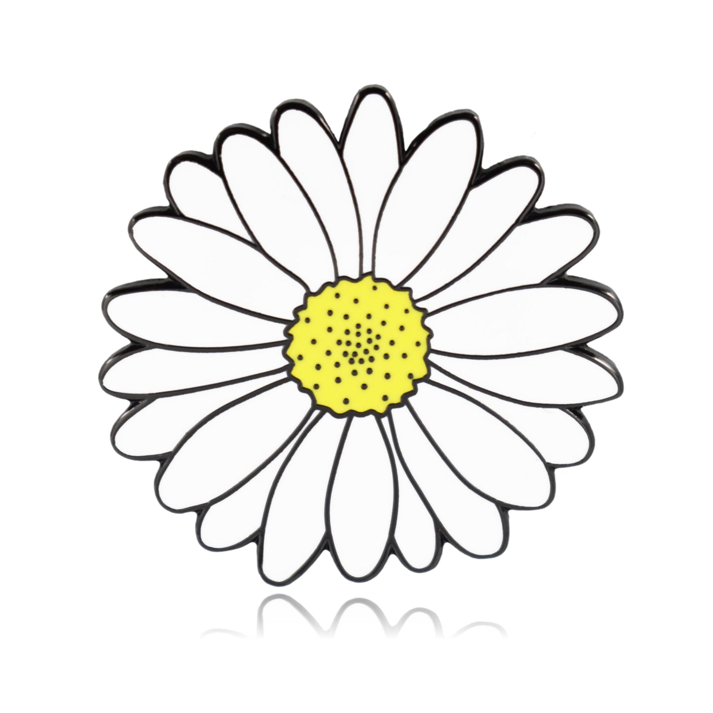 Daisy Flower Hard Enamel Lapel Pin