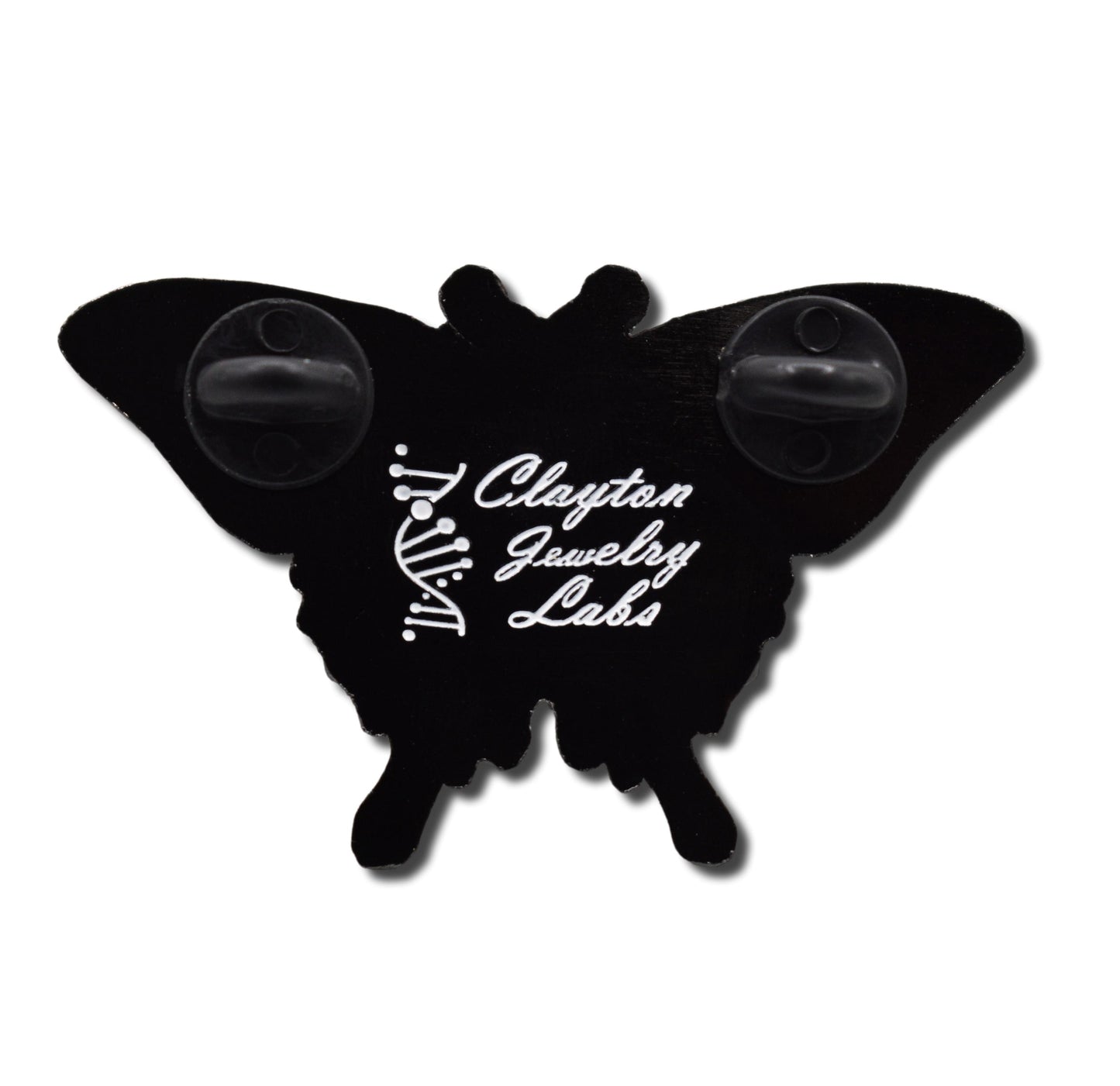 Bilateral Gynandromorph Eastern Tiger Swallowtail Butterfly Hard Enamel Pin - Clayton Jewelry Labs