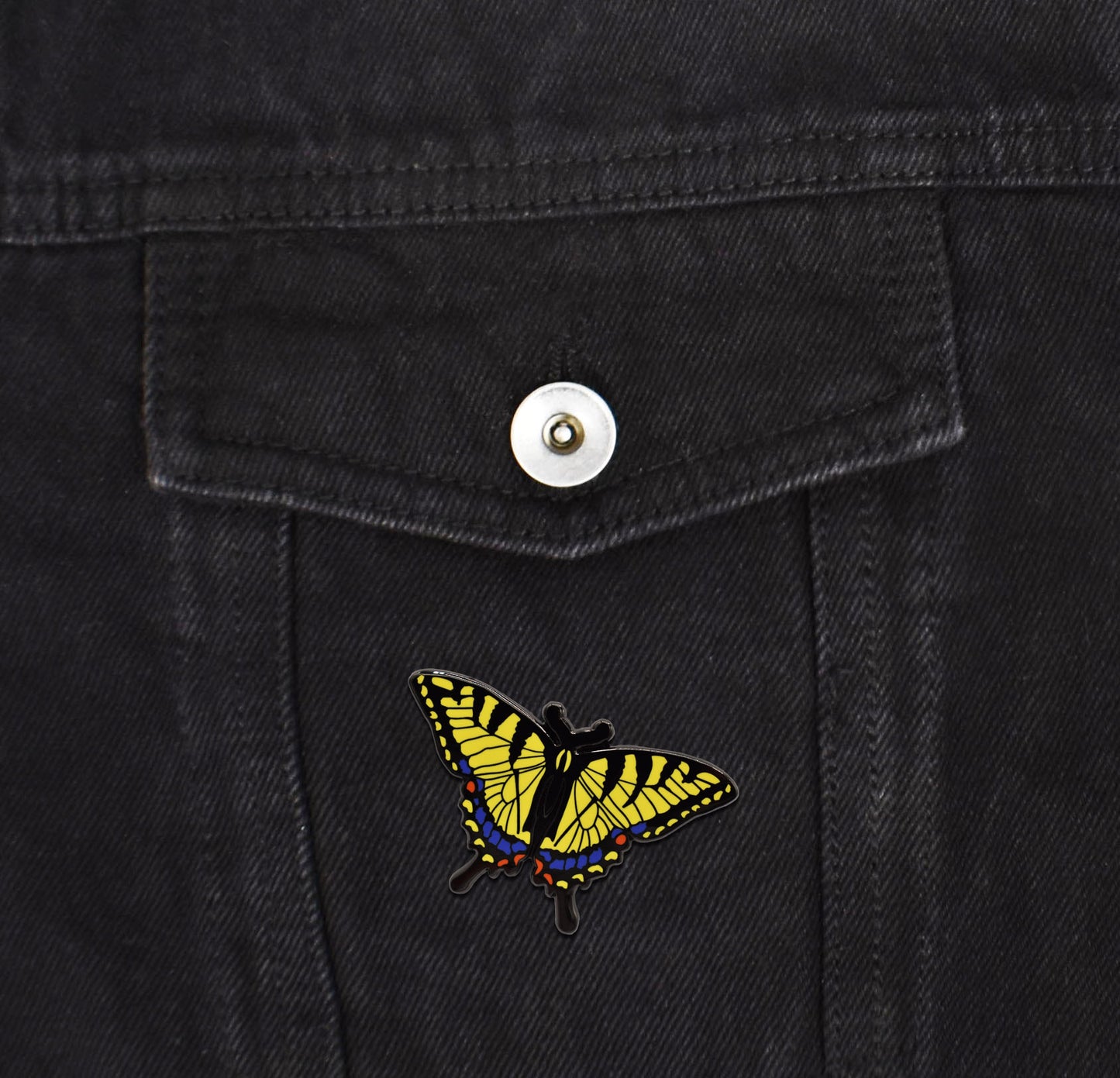 Eastern Tiger Swallowtail Butterfly Hard Enamel Pin - Clayton Jewelry Labs