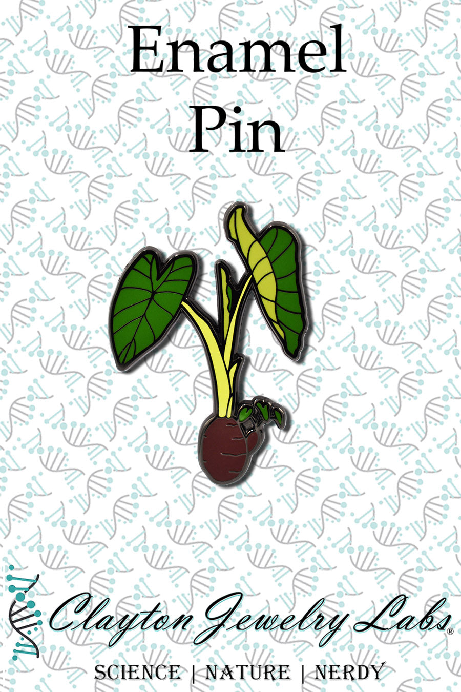 Elephant Ear Taro Hard Enamel Pin | Clayton Jewelry Labs