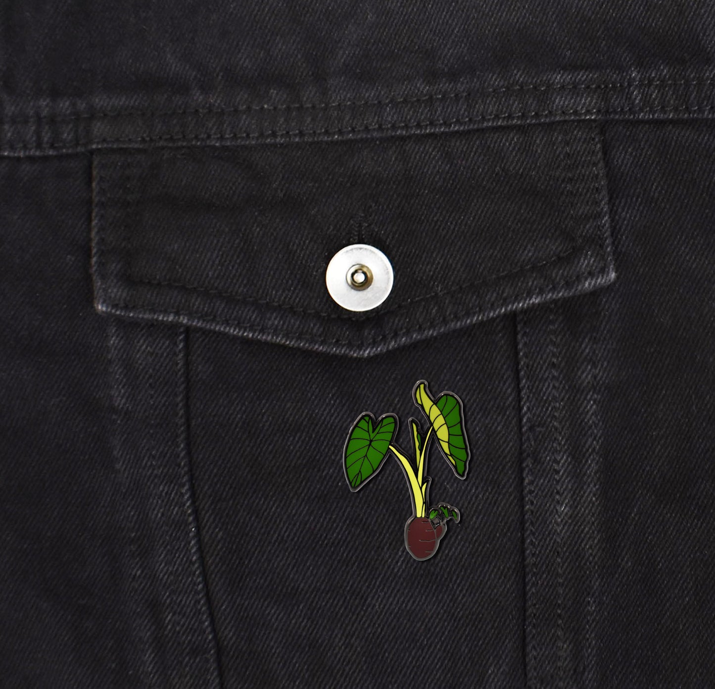 Elephant Ear Taro Hard Enamel Pin | Clayton Jewelry Labs