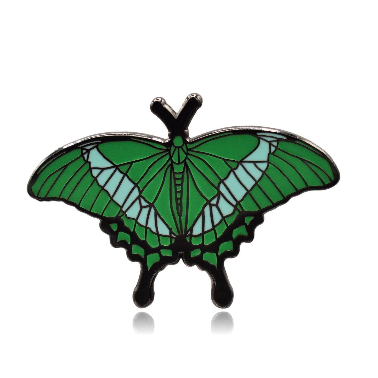 Emerald Swallowtail Butterfly Hard Enamel Pin - Clayton Jewelry Labs