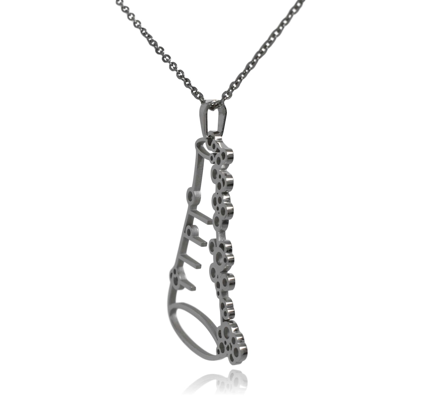 Steel Erlenmeyer Flask Stainless Steel Pendant Necklace