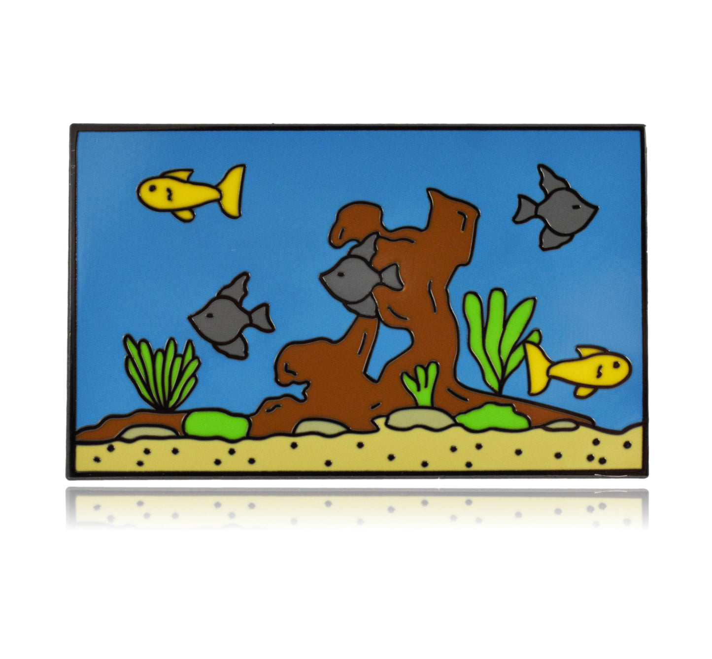 Fish Aquarium Tank Hard Enamel Pin | Clayton Jewelry Labs