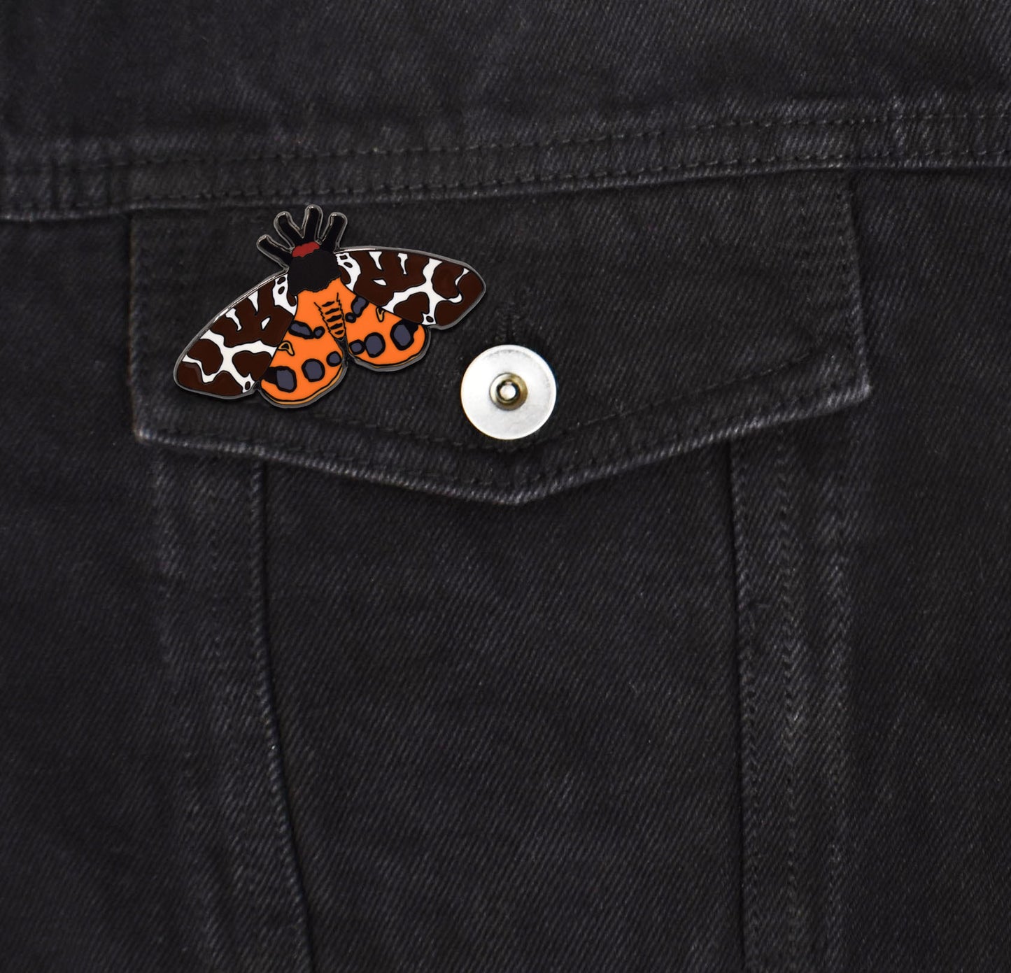 Great Garden Tiger Moth Hard Enamel Pin - Clayton Jewelry Labs