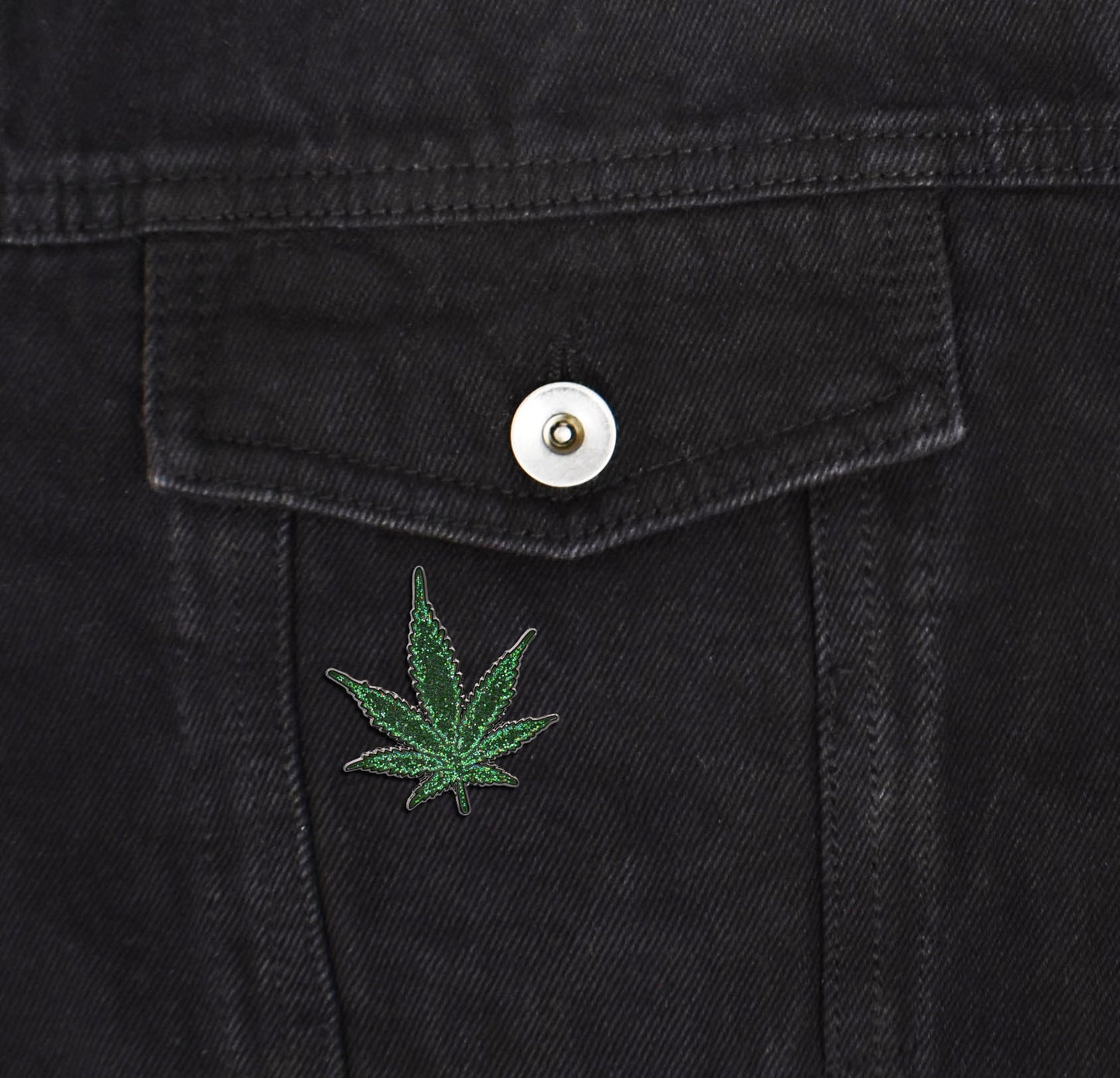 Marijuana Weed Leaf Enamel Lapel Pin