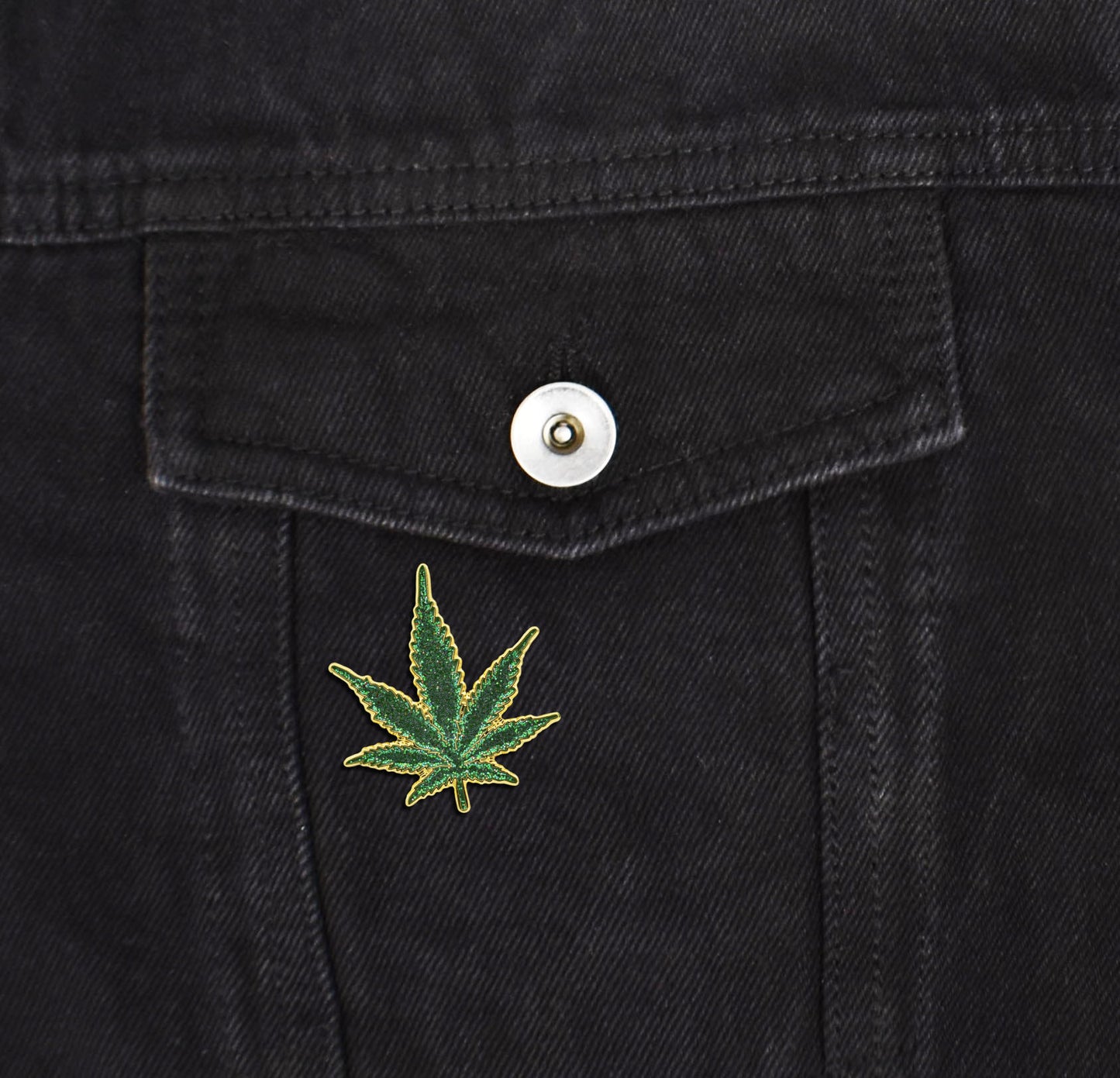 Marijuana Weed Leaf Enamel Lapel Pin