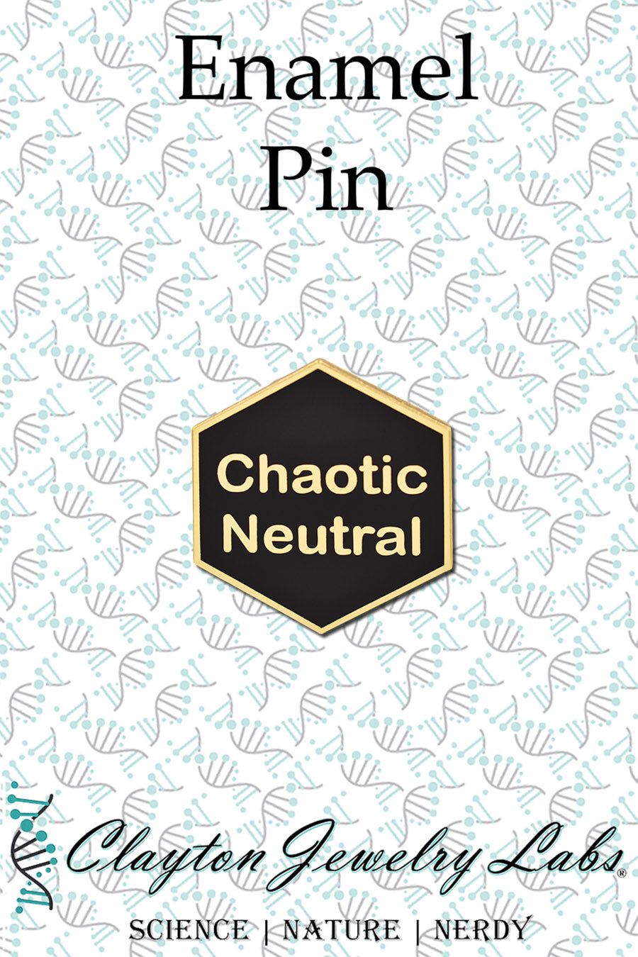 Chaotic Neutral Dice Hard Enamel Pin | Clayton Jewelry Labs