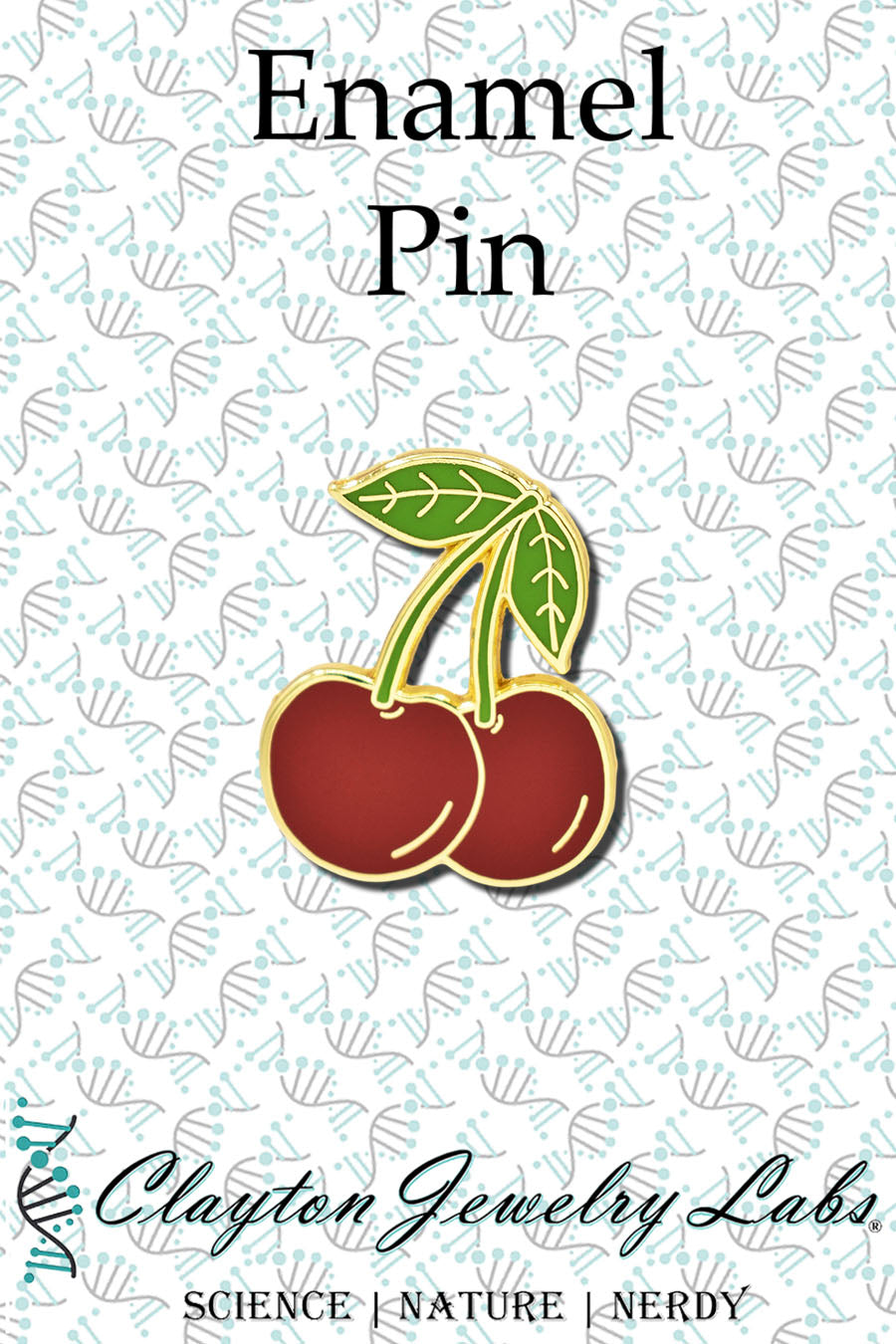 Red Cherry Hard Enamel Pin | Clayton Jewelry Labs